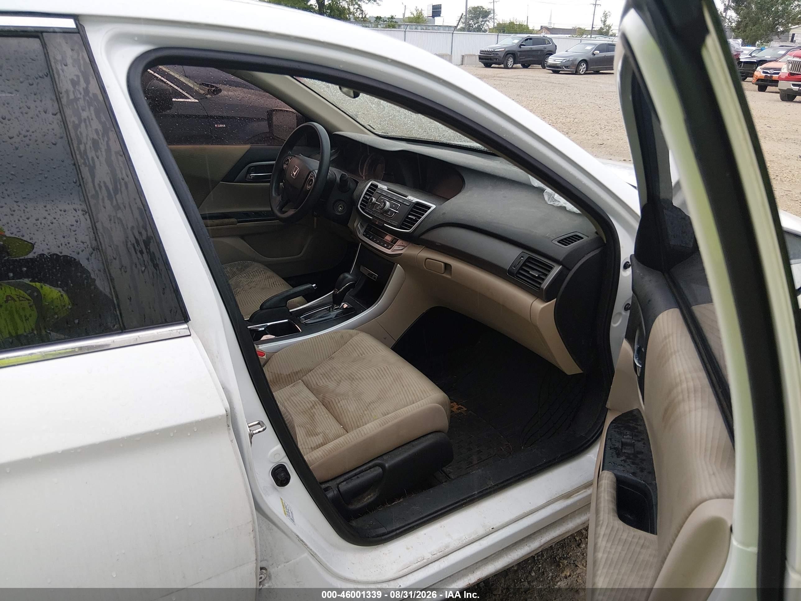 2015 Honda Accord Lx White vin: 1HGCR2F38FA068633