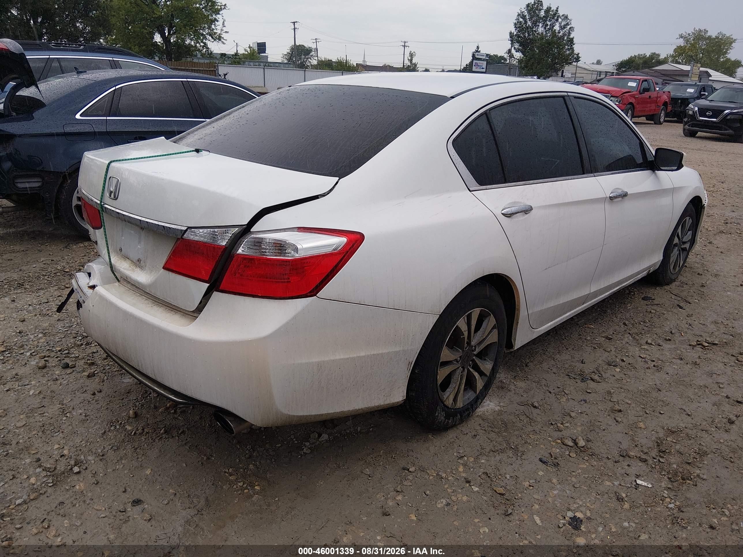 2015 Honda Accord Lx White vin: 1HGCR2F38FA068633