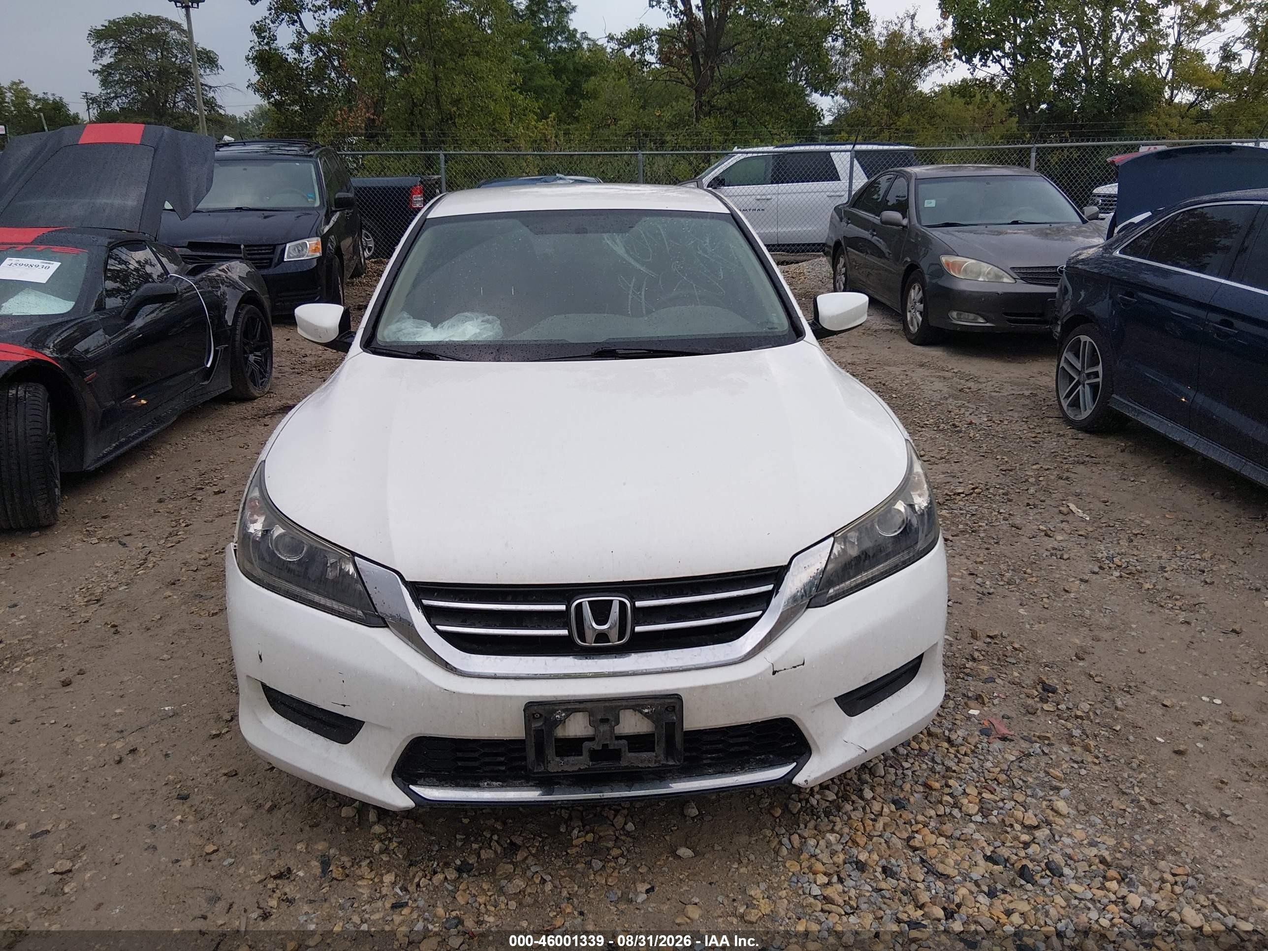 2015 Honda Accord Lx White vin: 1HGCR2F38FA068633