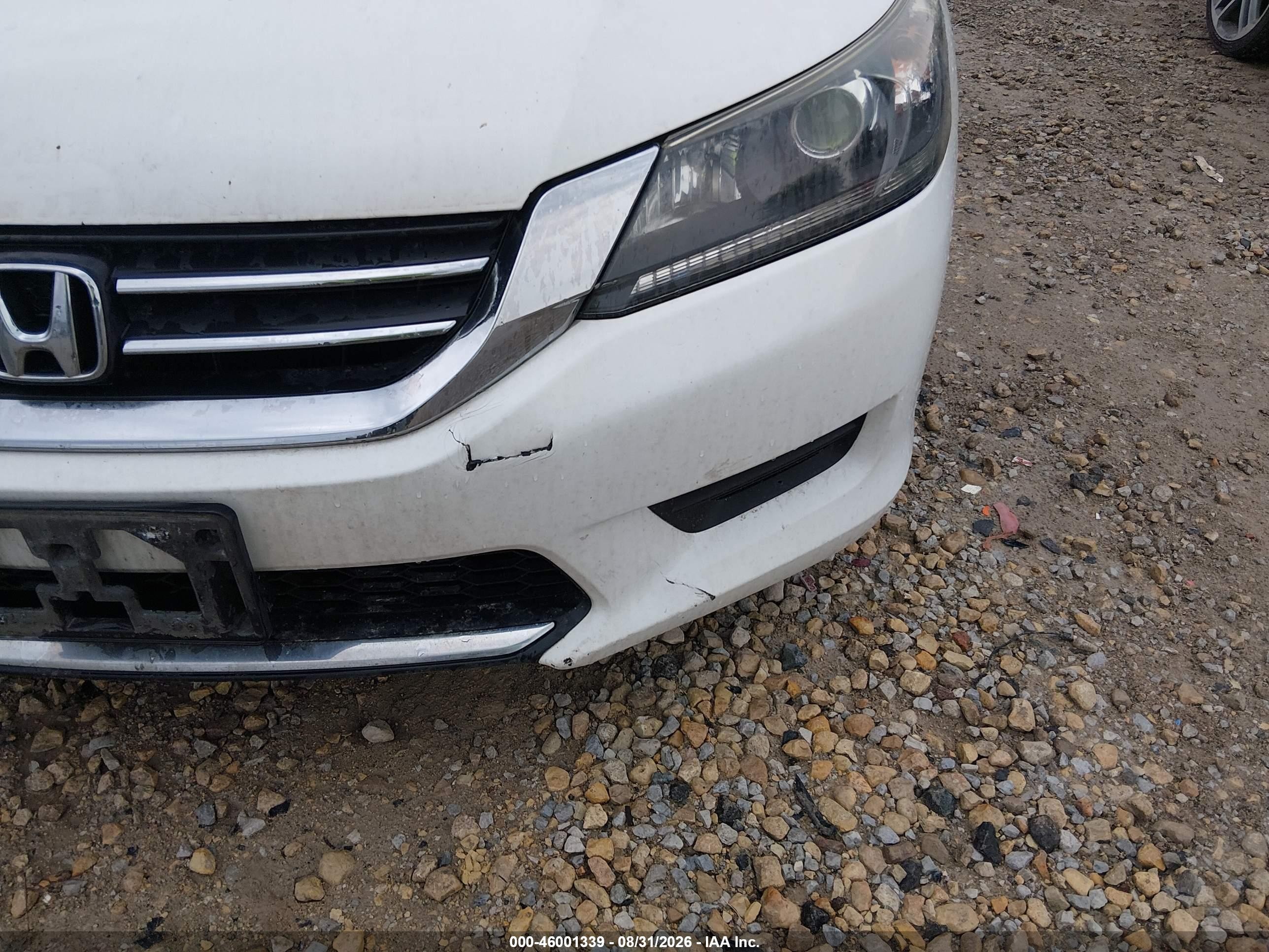 2015 Honda Accord Lx White vin: 1HGCR2F38FA068633