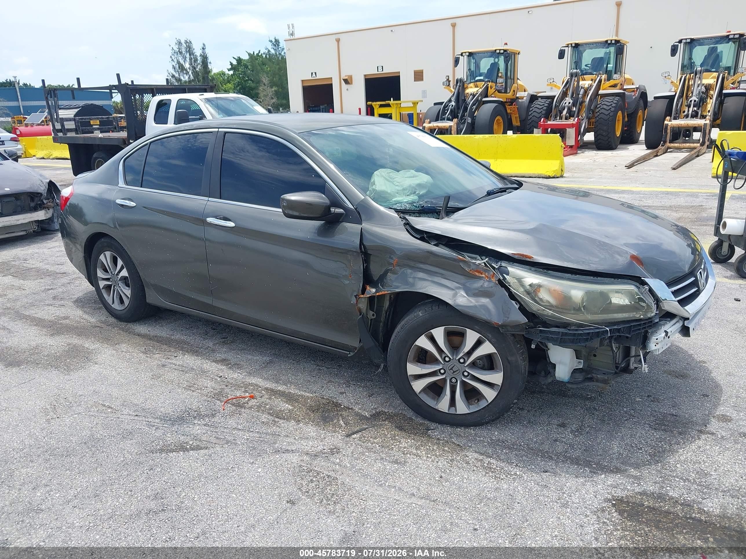 2015 Honda Accord Lx Gray vin: 1HGCR2F38FA103252