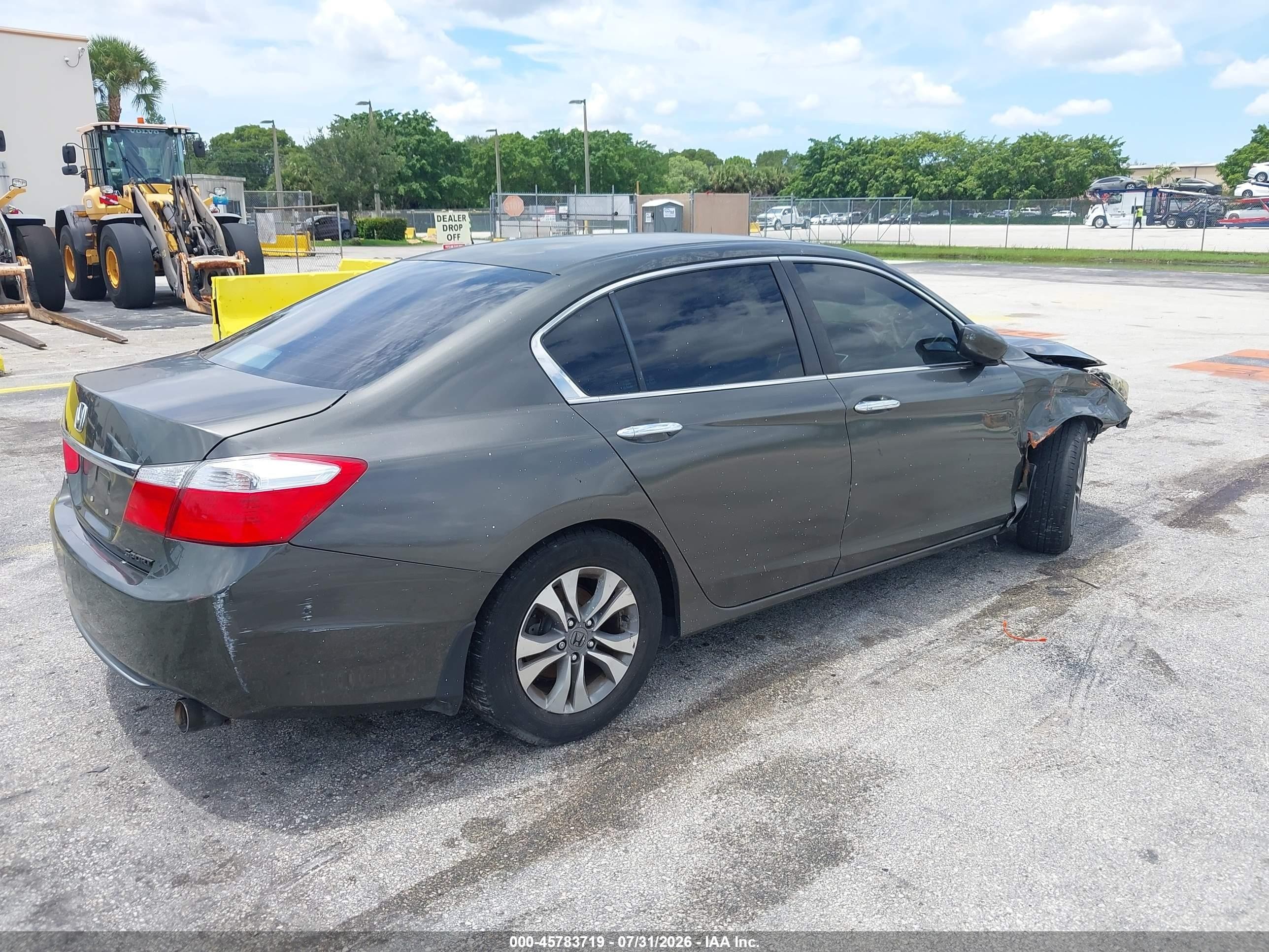 2015 Honda Accord Lx Gray vin: 1HGCR2F38FA103252