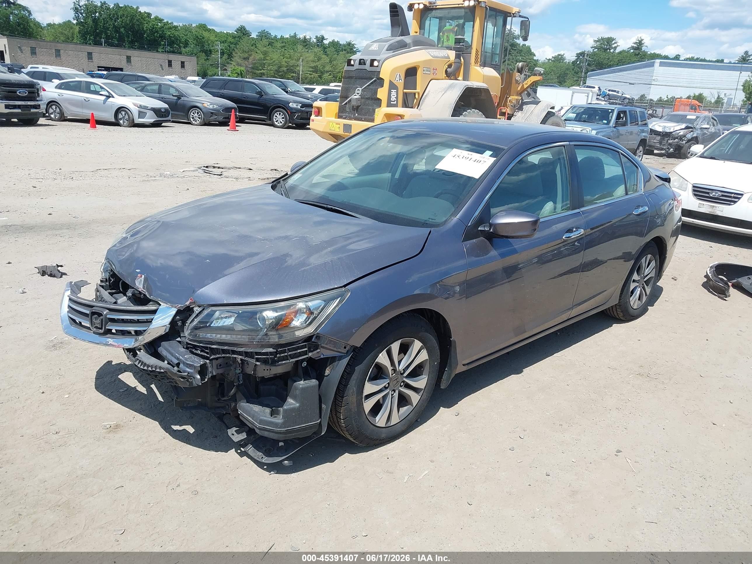 2015 Honda Accord Lx Gray vin: 1HGCR2F38FA144819