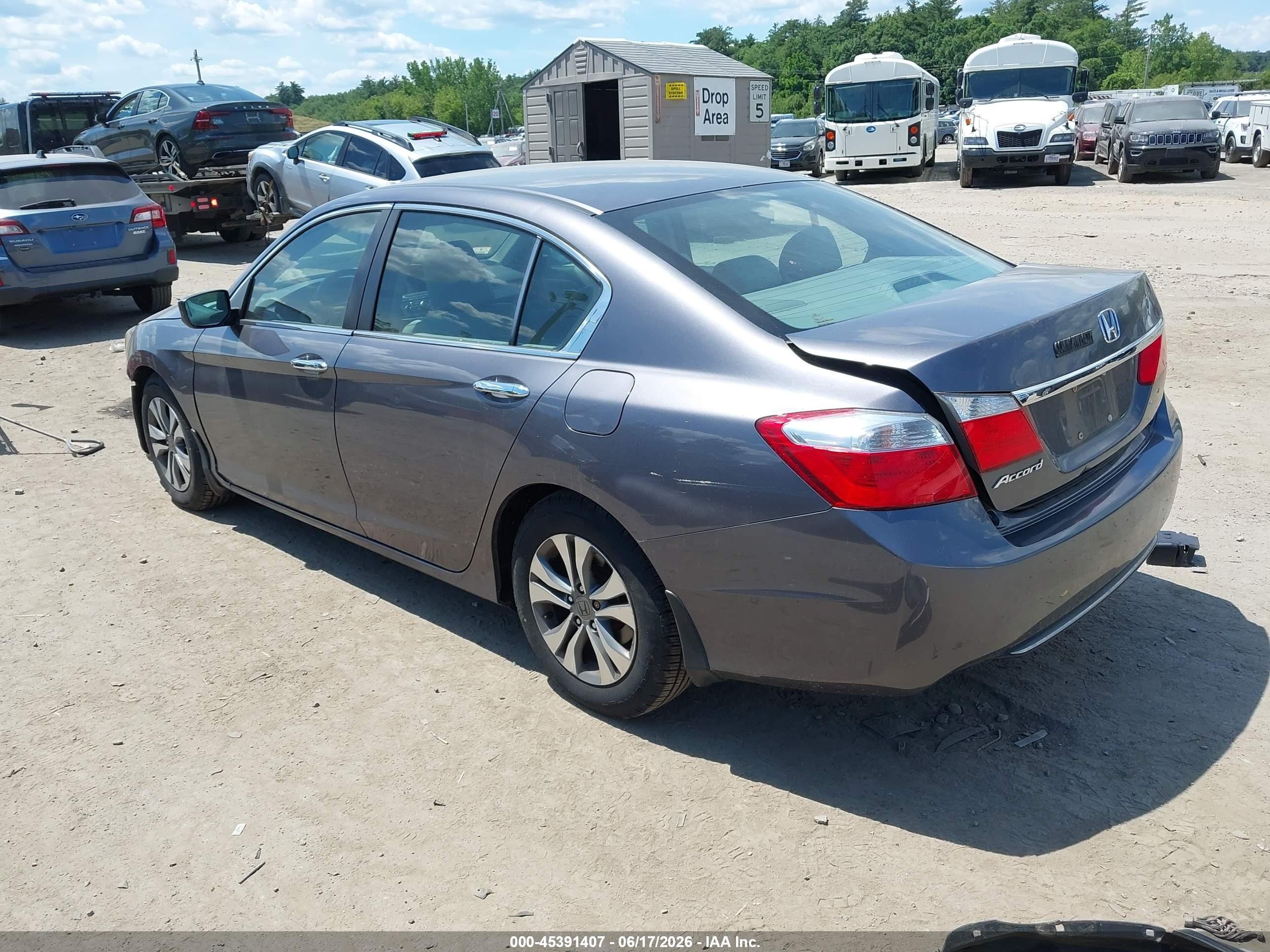 2015 Honda Accord Lx Gray vin: 1HGCR2F38FA144819