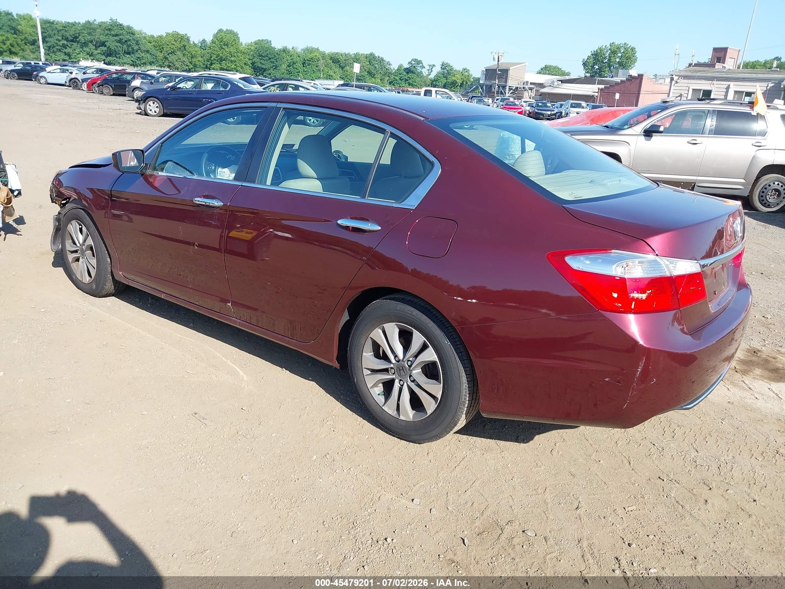 2015 Honda Accord Lx Burgundy vin: 1HGCR2F38FA153097