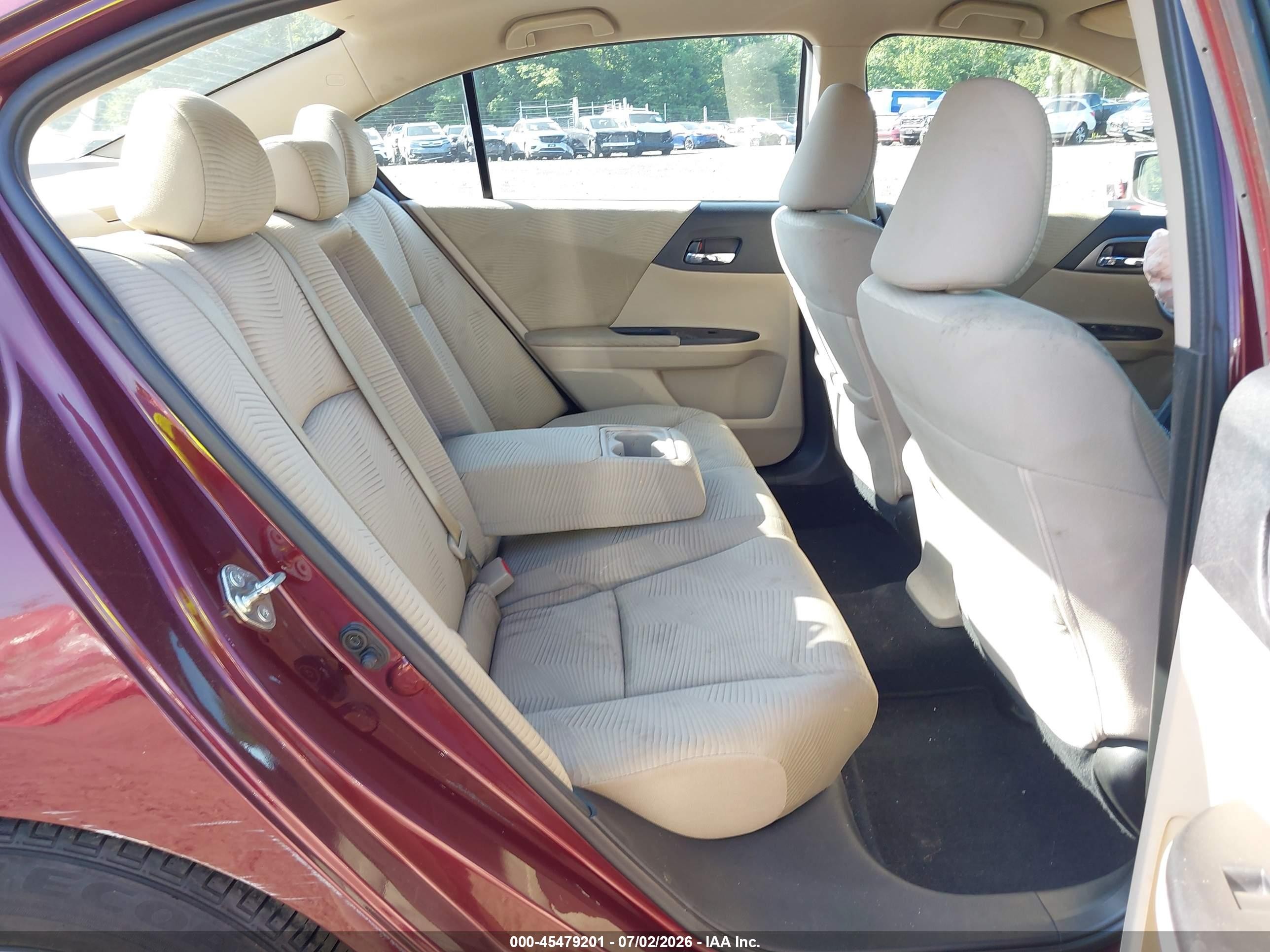 2015 Honda Accord Lx Burgundy vin: 1HGCR2F38FA153097