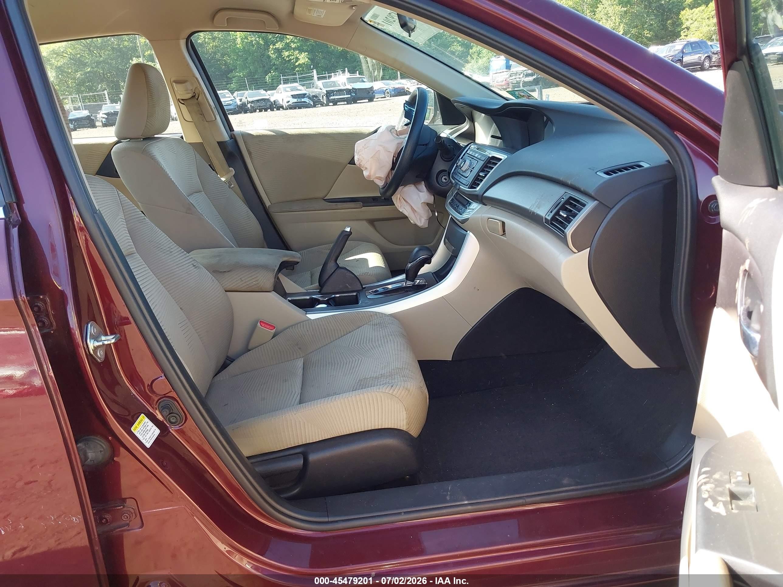 2015 Honda Accord Lx Burgundy vin: 1HGCR2F38FA153097