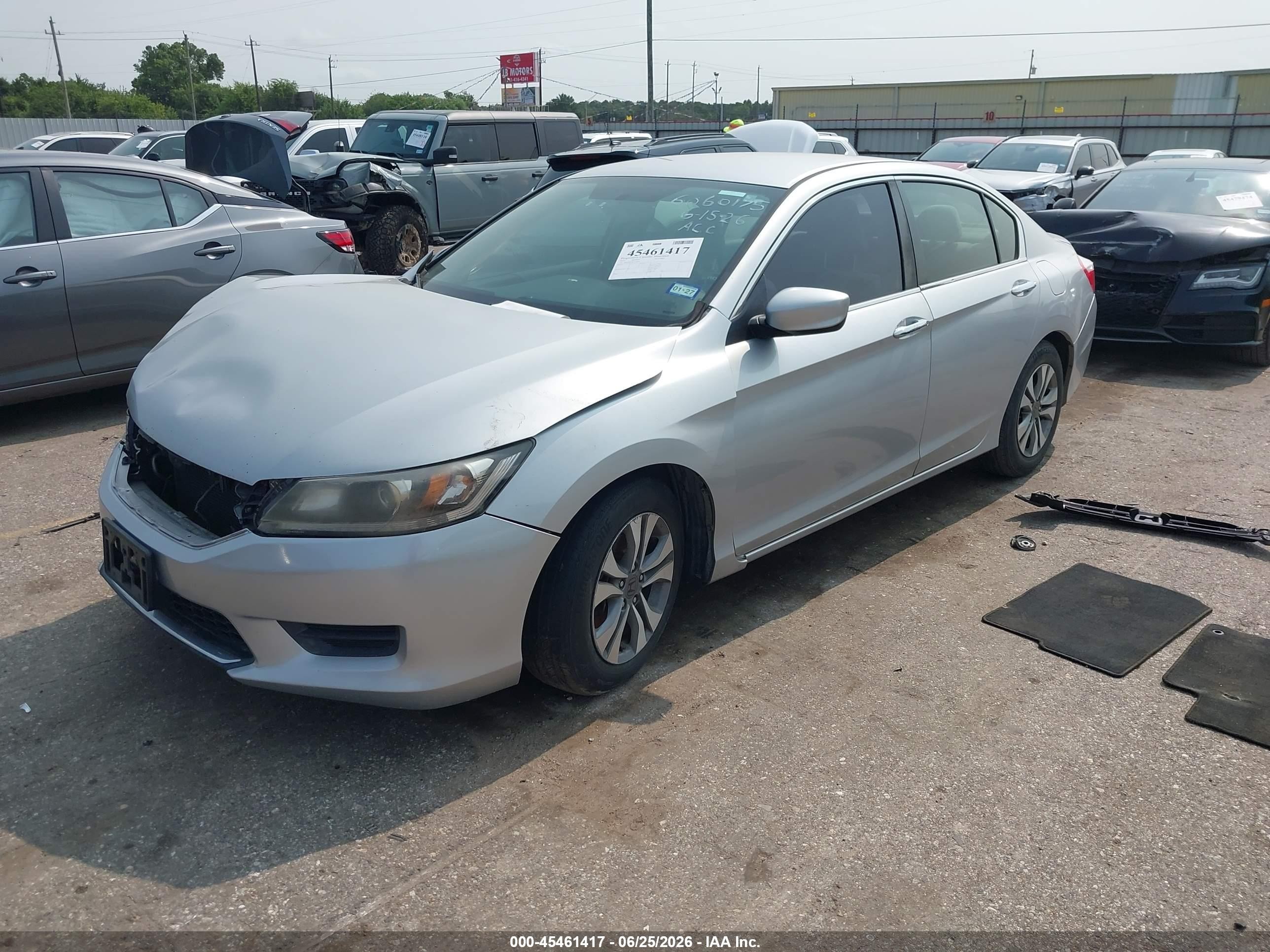 2015 Honda Accord Lx Gray vin: 1HGCR2F38FA180946
