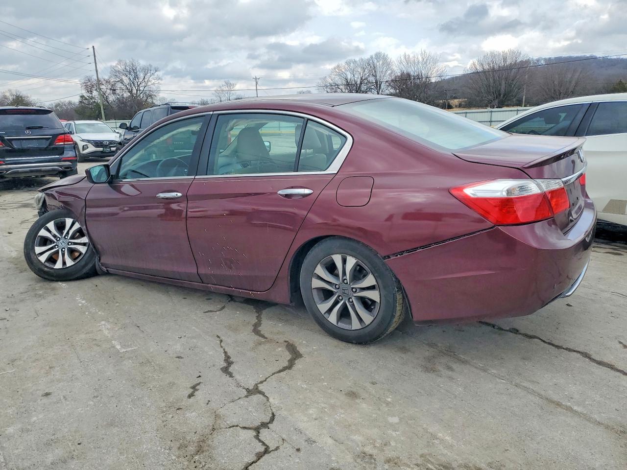 2015 Honda Accord Lx Burgundy vin: 1HGCR2F38FA212486