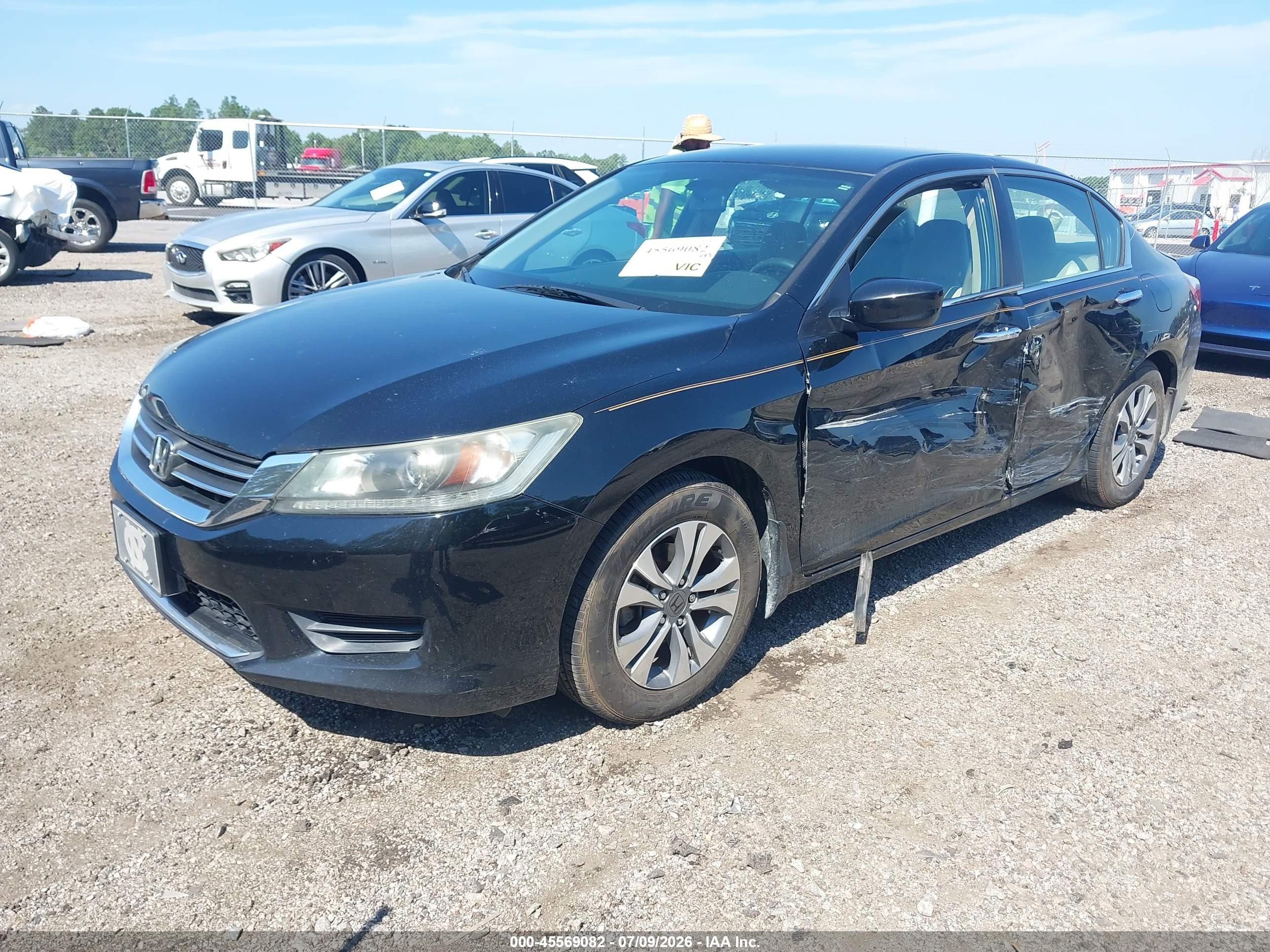 2015 Honda Accord Lx Black vin: 1HGCR2F38FA214920
