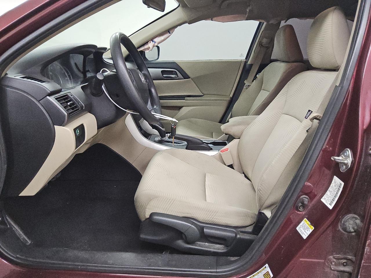 2015 Honda Accord Burgundy vin: 1HGCR2F38FA223780 Damage: Right Side Curtain Air Bag, Deployed, Replacement Required