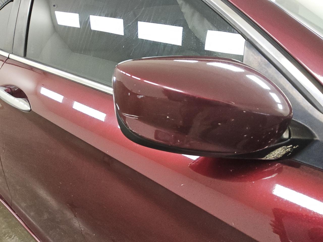 2015 Honda Accord Burgundy vin: 1HGCR2F38FA223780 Damage: Rf Mirror Cover, Chipped, 7