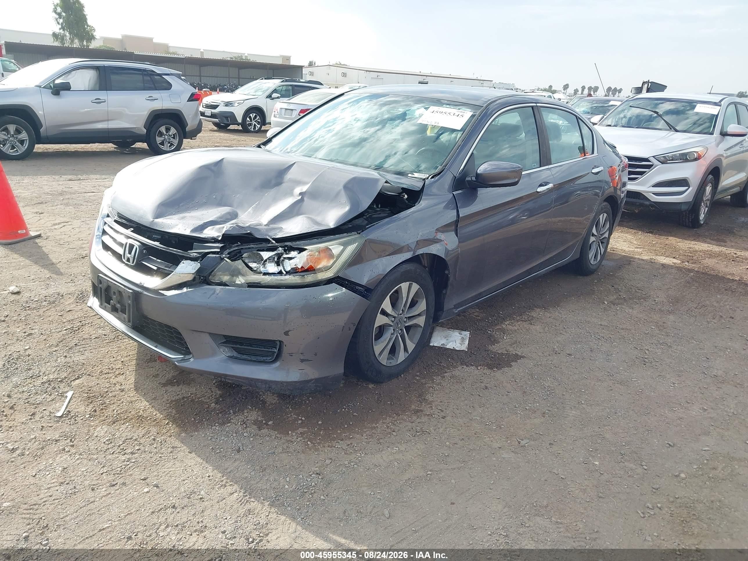 2015 Honda Accord Lx Gray vin: 1HGCR2F38FA235458