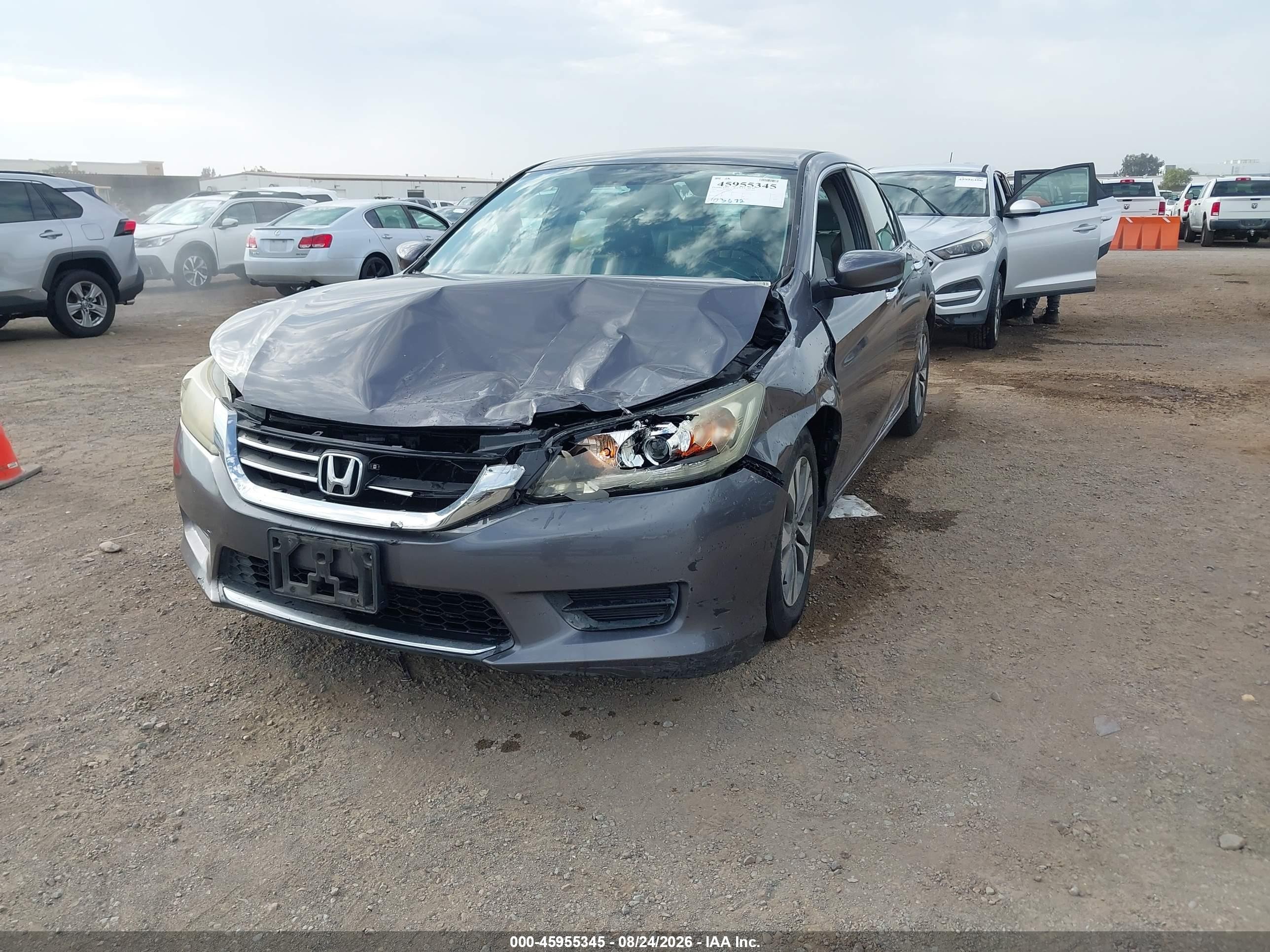 2015 Honda Accord Lx Gray vin: 1HGCR2F38FA235458