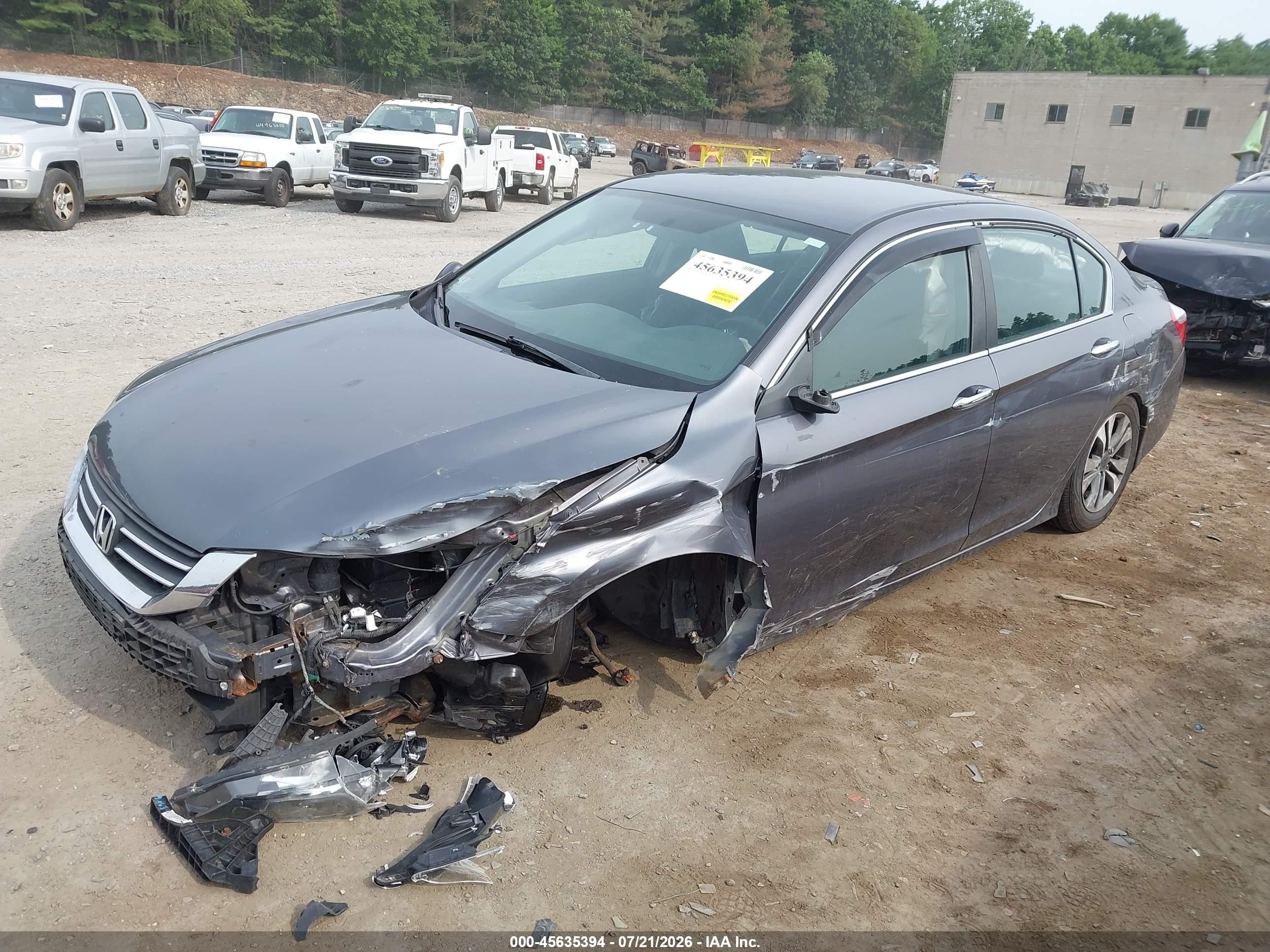 2015 Honda Accord Lx Gray vin: 1HGCR2F38FA274938