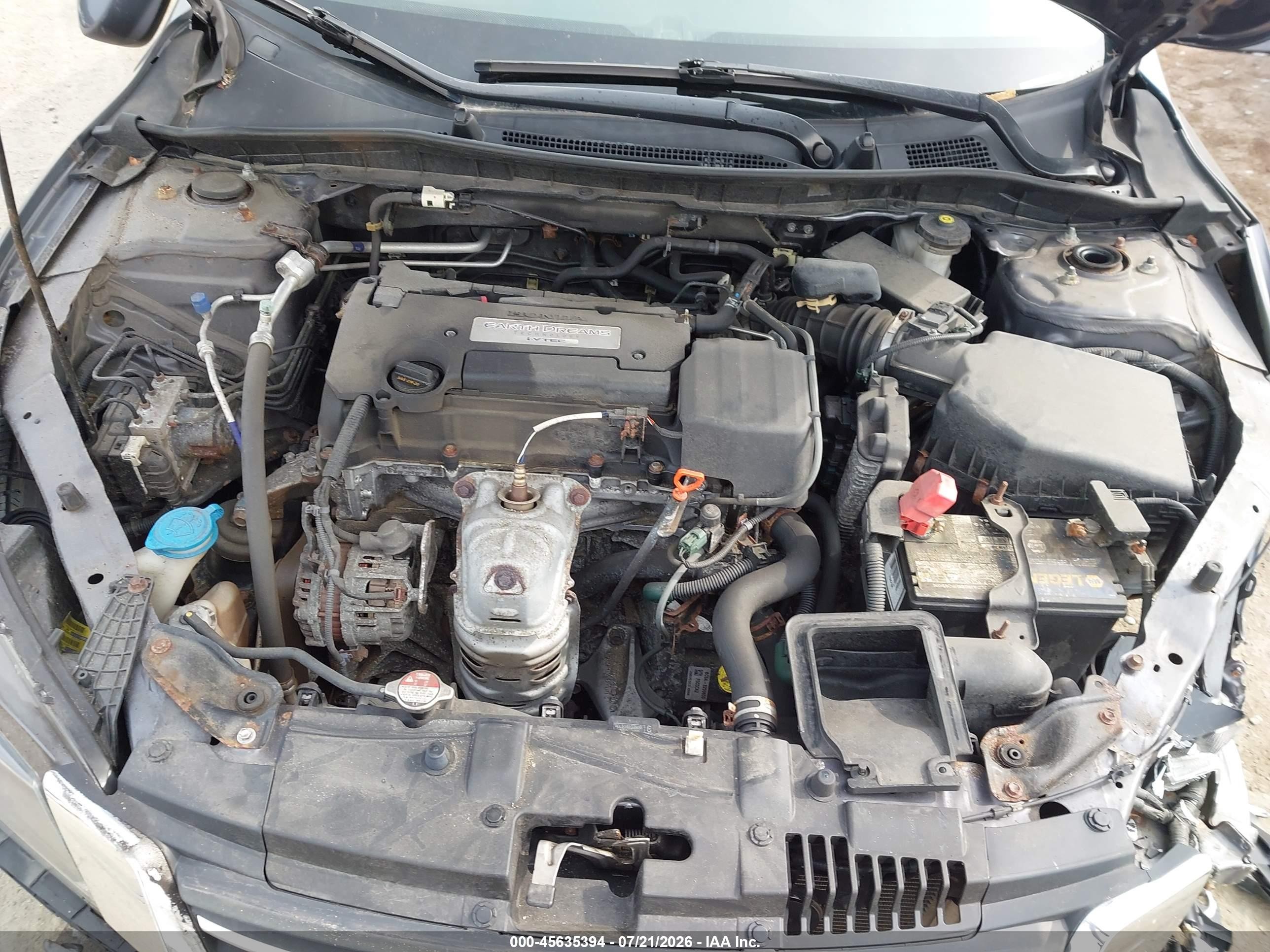 2015 Honda Accord Lx Gray vin: 1HGCR2F38FA274938