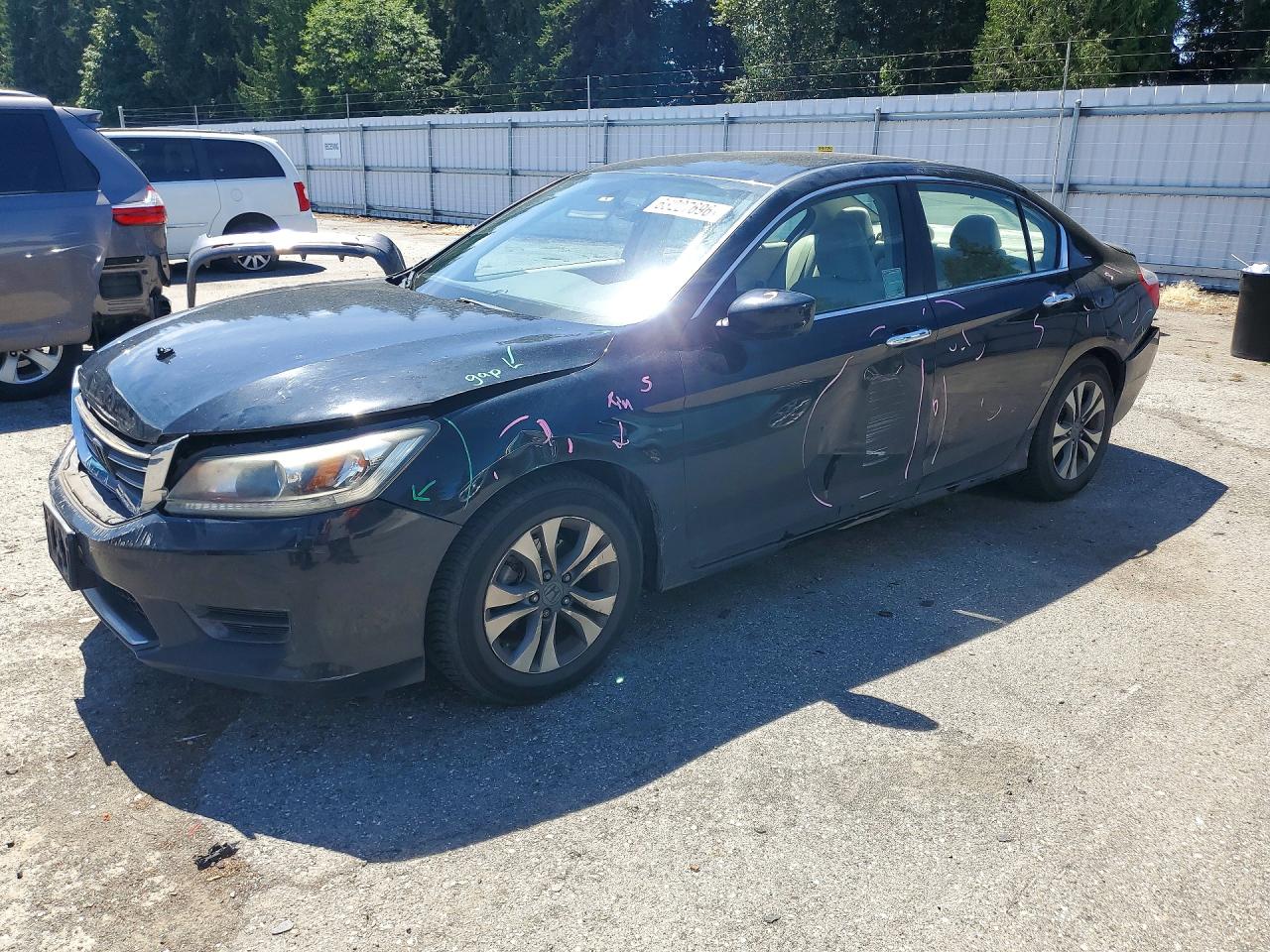 2013 Honda Accord Lx Black vin: 1HGCR2F39DA014724
