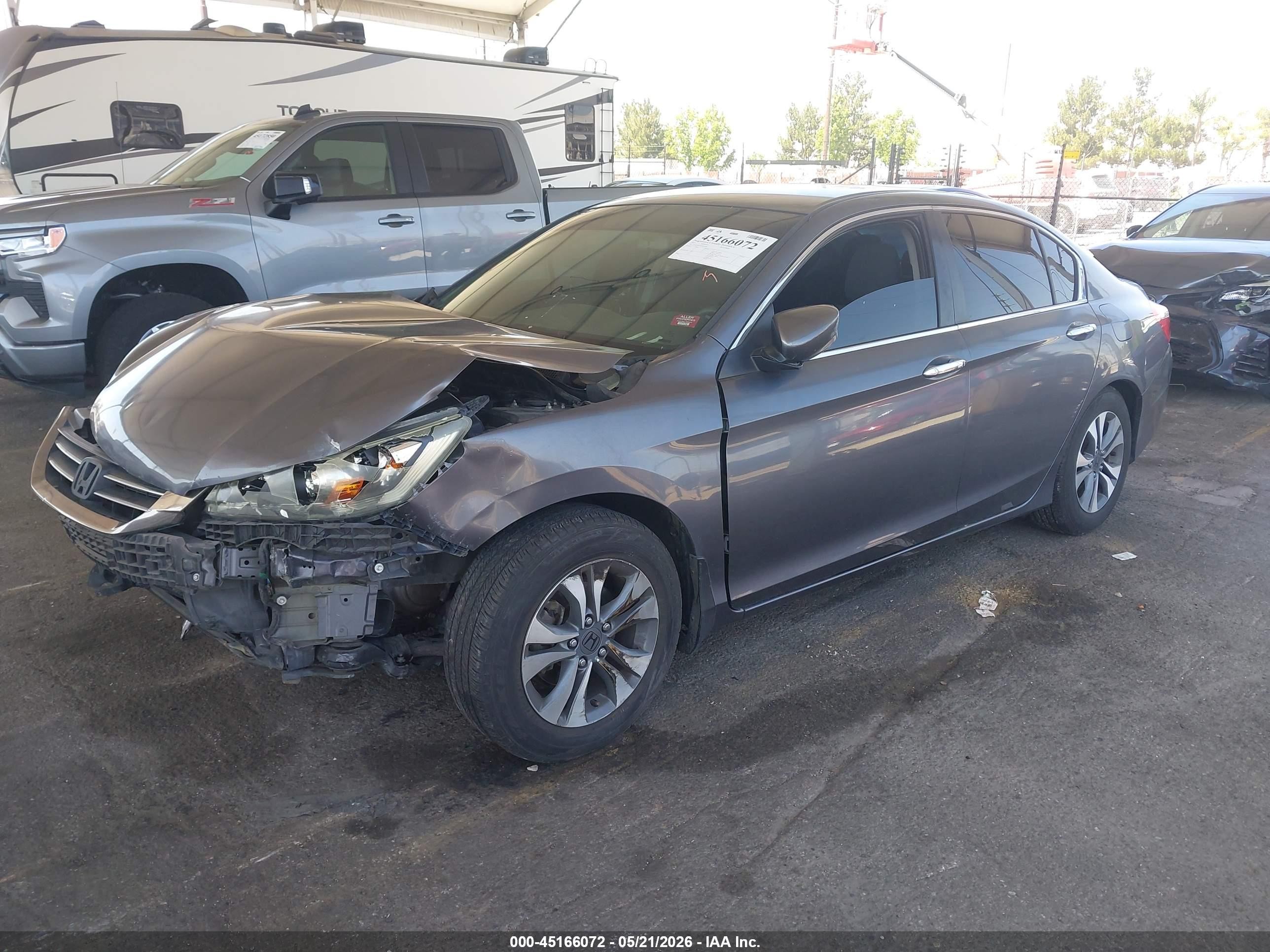 2013 Honda Accord Lx Gray vin: 1HGCR2F39DA019244