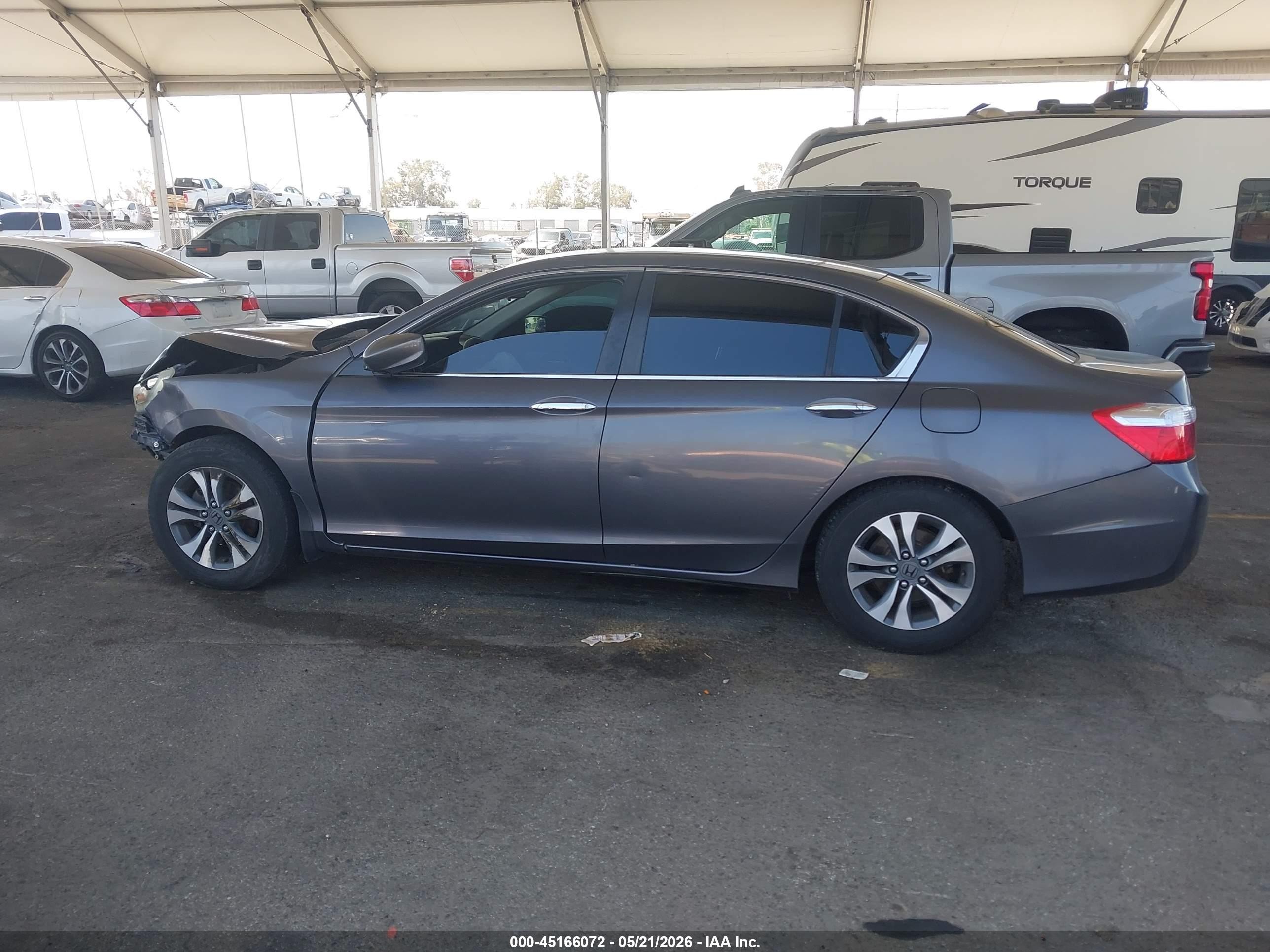 2013 Honda Accord Lx Gray vin: 1HGCR2F39DA019244