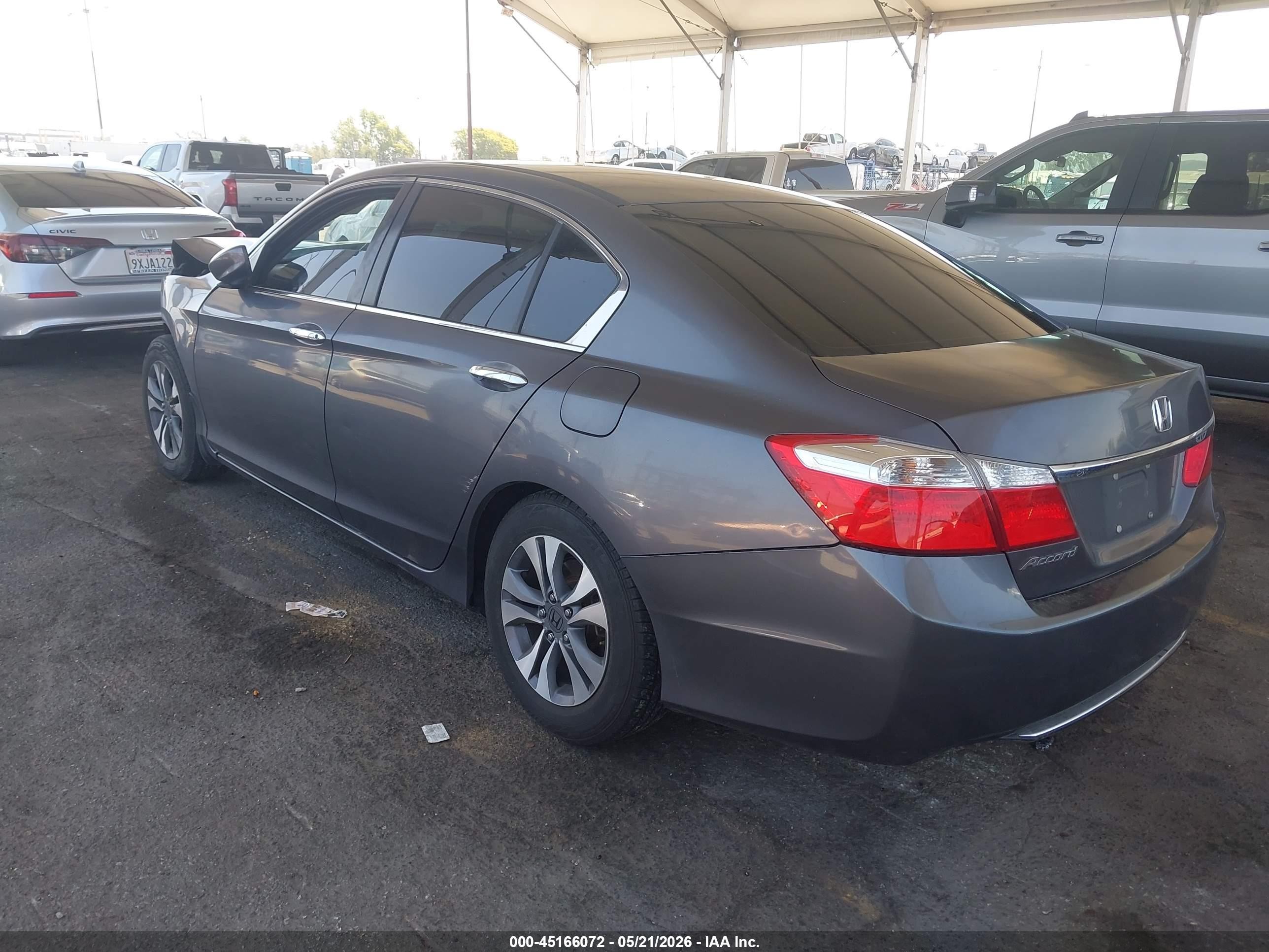 2013 Honda Accord Lx Gray vin: 1HGCR2F39DA019244