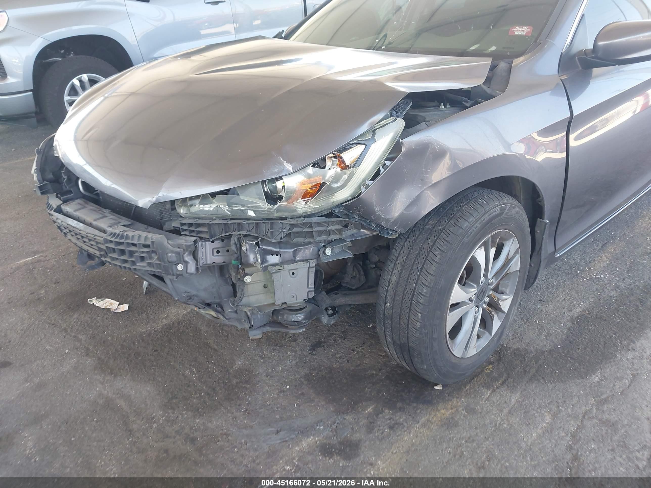 2013 Honda Accord Lx Gray vin: 1HGCR2F39DA019244