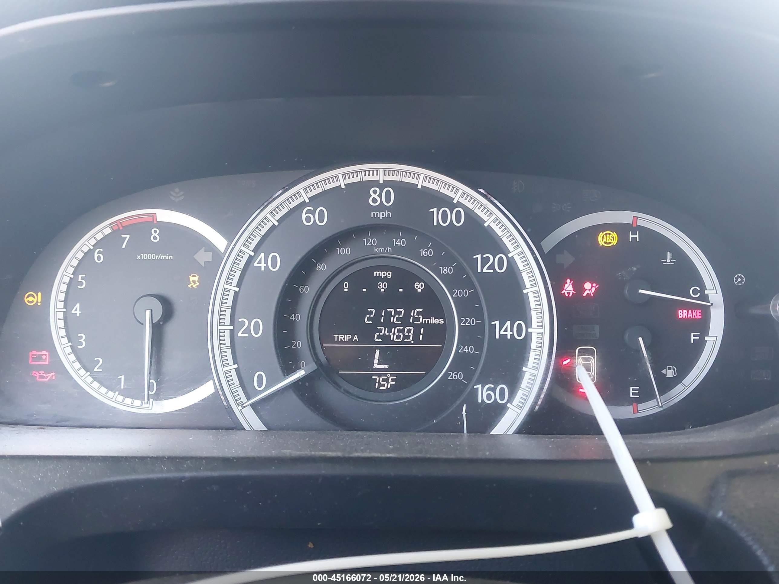 2013 Honda Accord Lx Gray vin: 1HGCR2F39DA019244