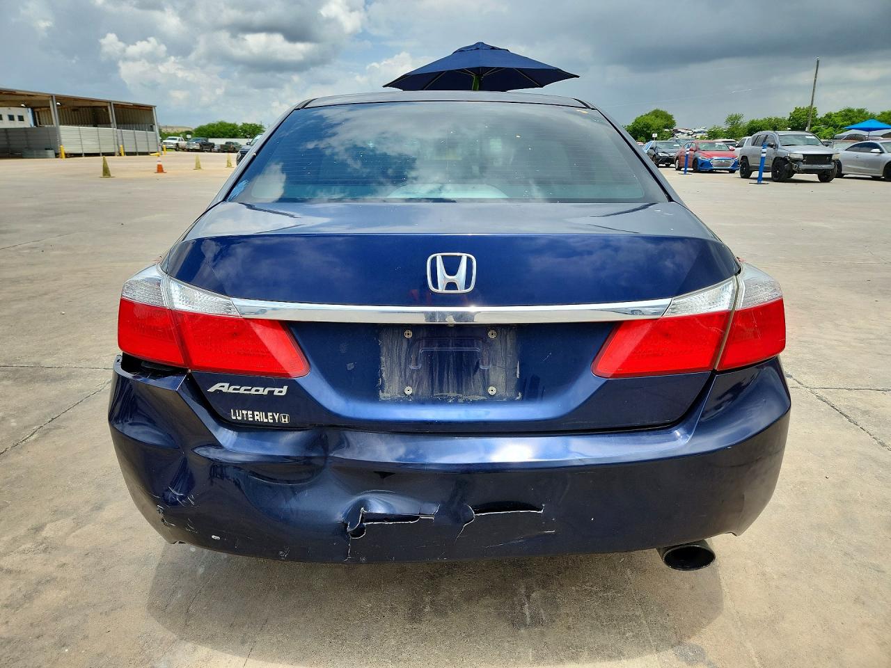 2013 Honda Accord Lx Blue vin: 1HGCR2F39DA042717