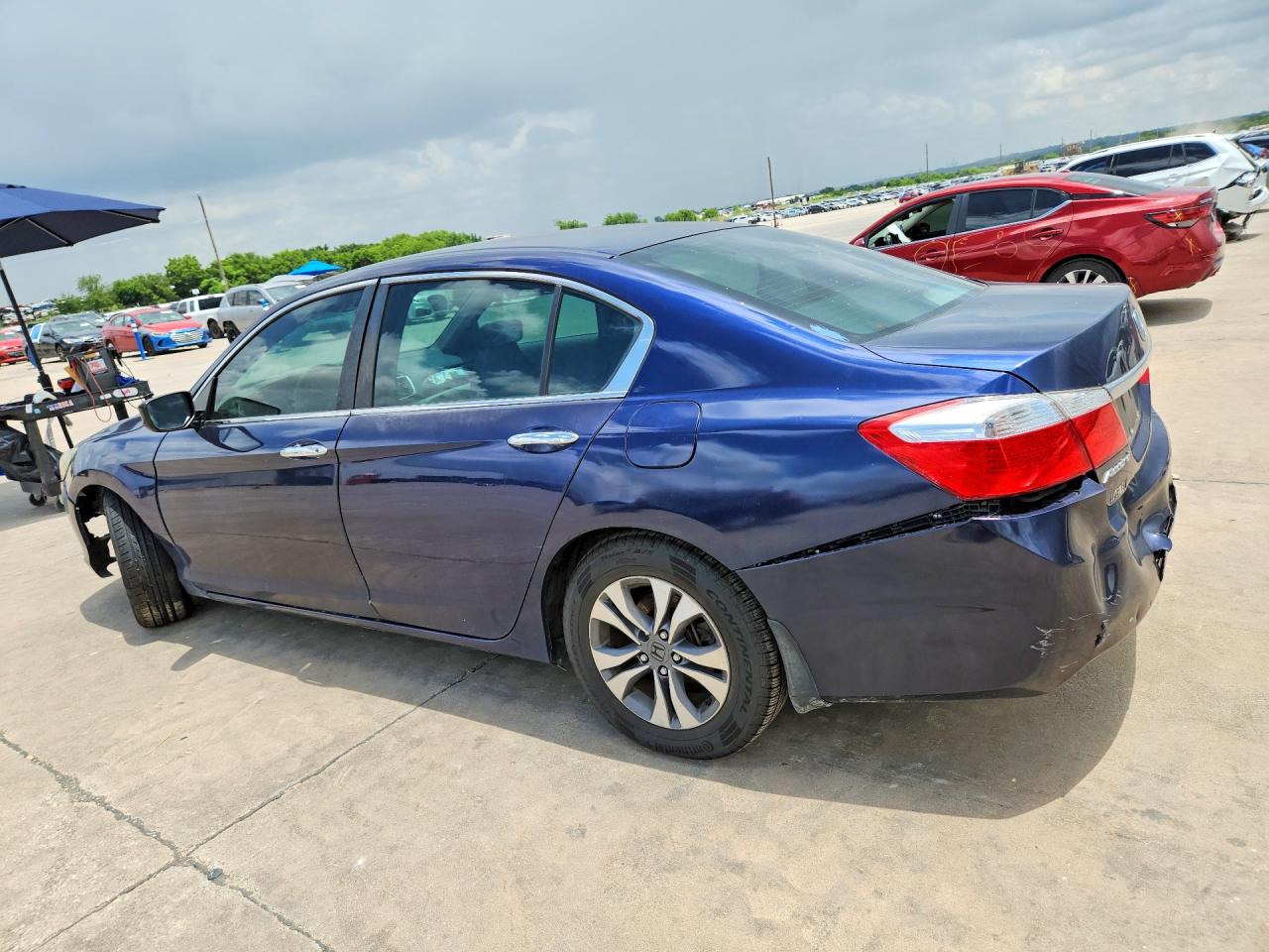 2013 Honda Accord Lx Blue vin: 1HGCR2F39DA042717