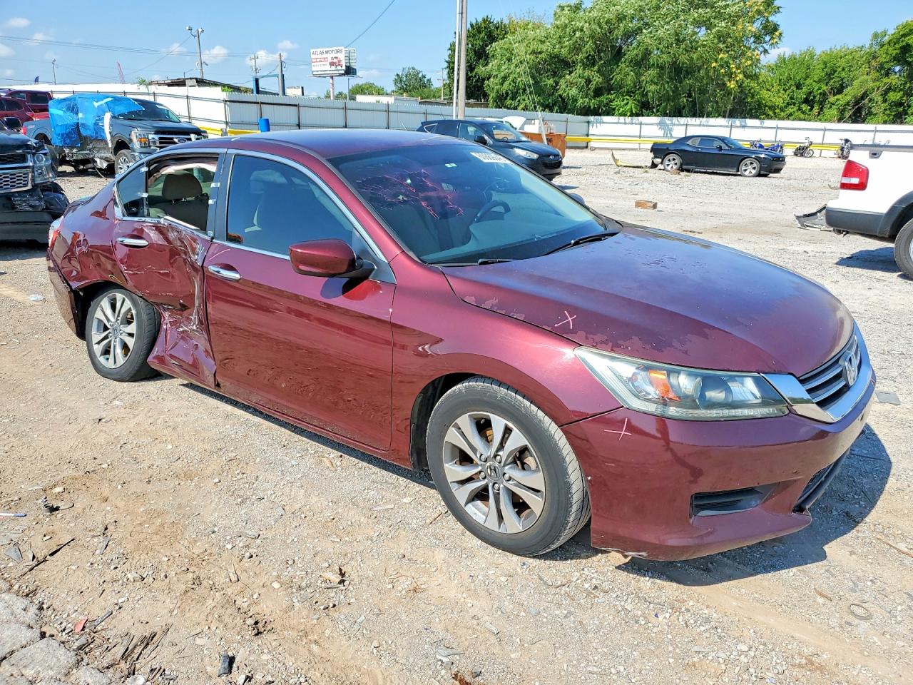 2013 Honda Accord Lx Burgundy vin: 1HGCR2F39DA045827
