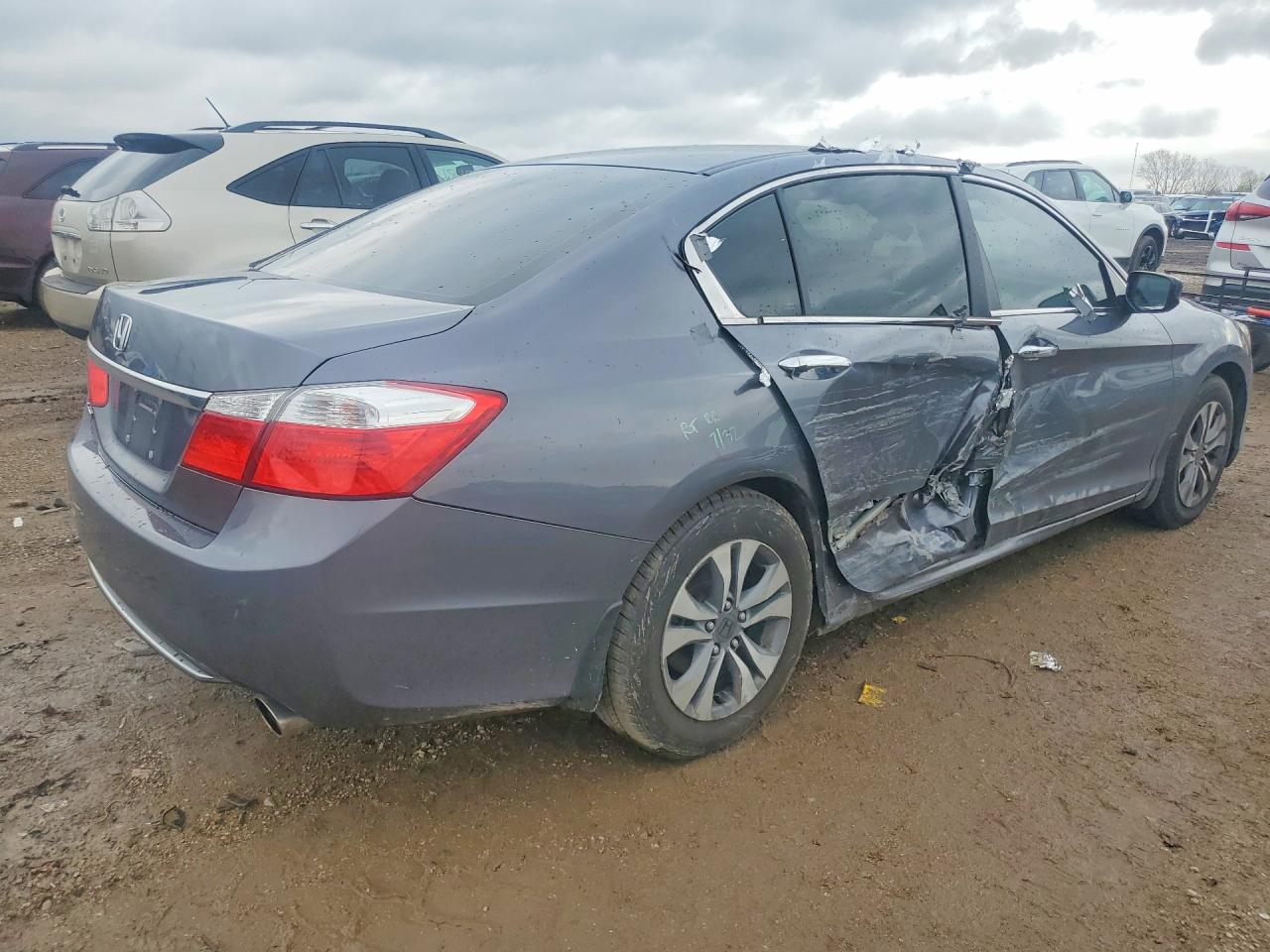 2013 Honda Accord Lx Gray vin: 1HGCR2F39DA069092