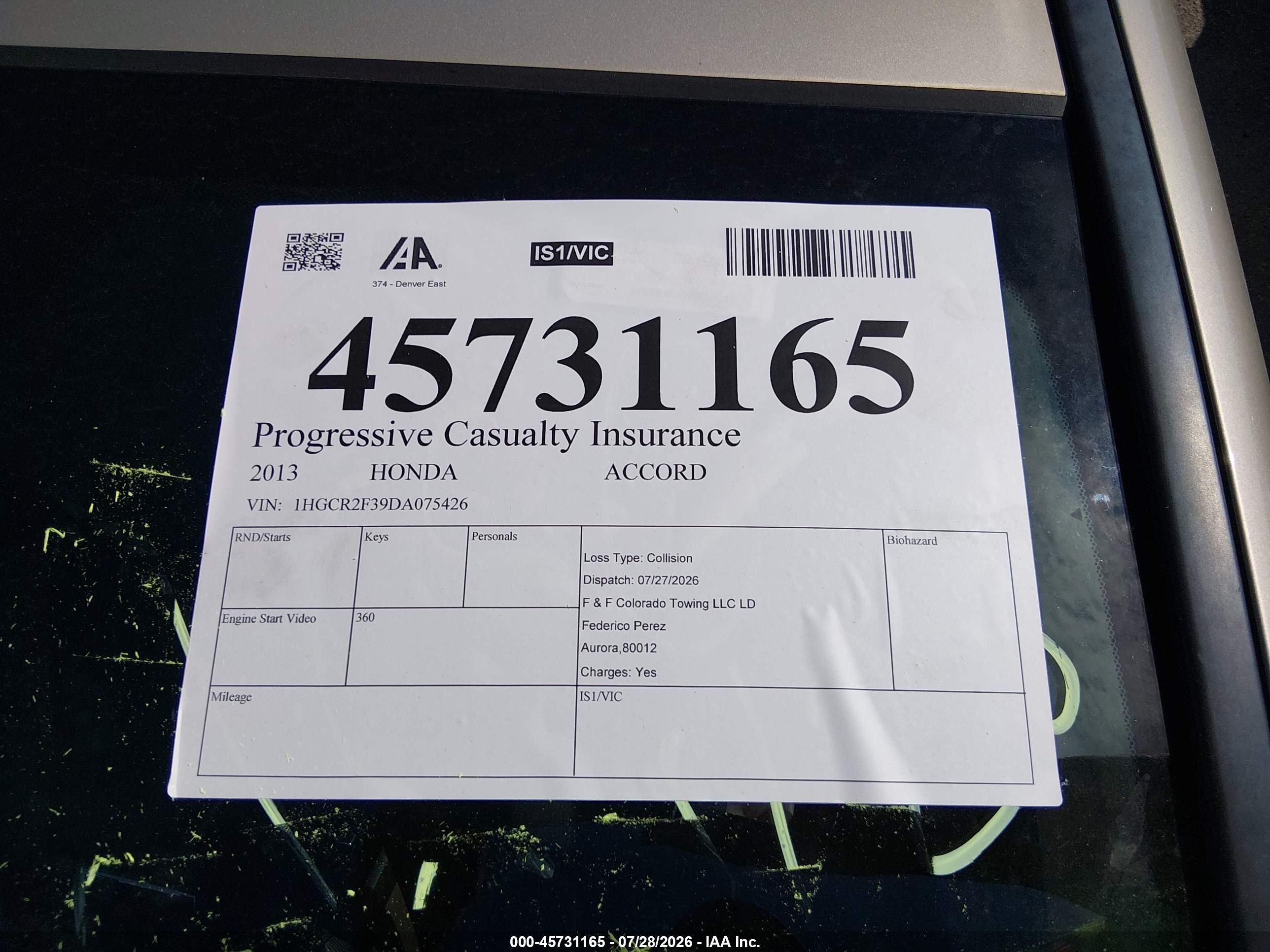 2013 Honda Accord Lx Gold vin: 1HGCR2F39DA075426