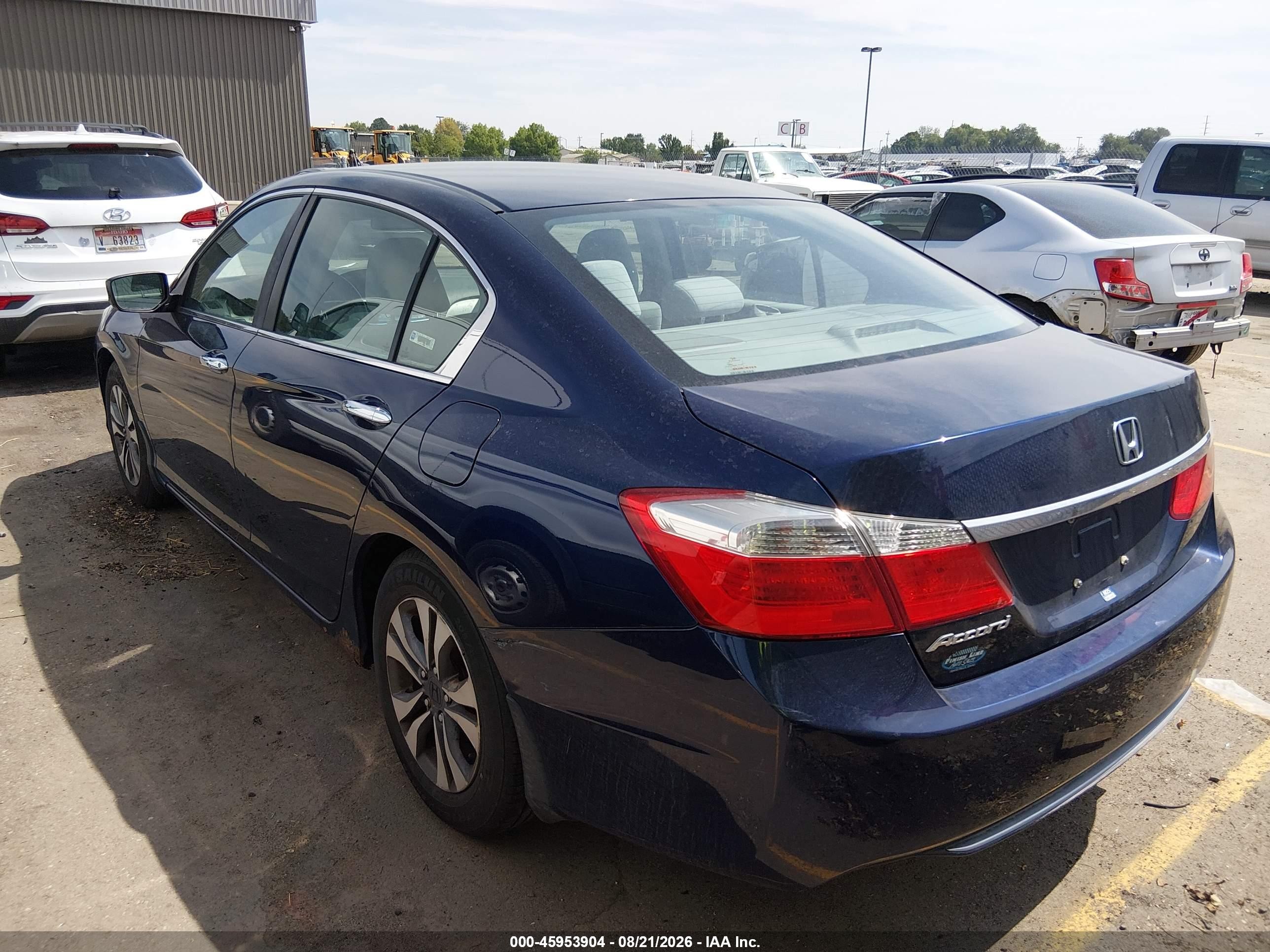 2013 Honda Accord Lx Blue vin: 1HGCR2F39DA111177