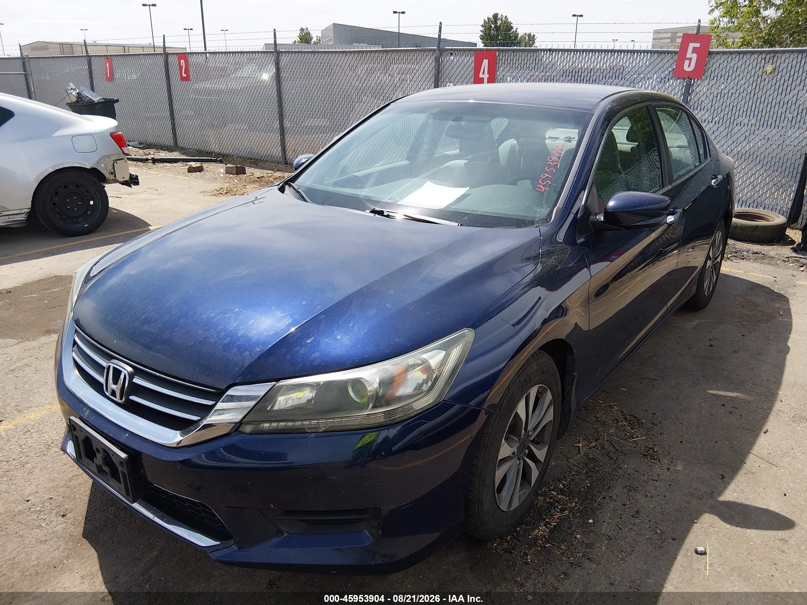 2013 Honda Accord Lx Blue vin: 1HGCR2F39DA111177