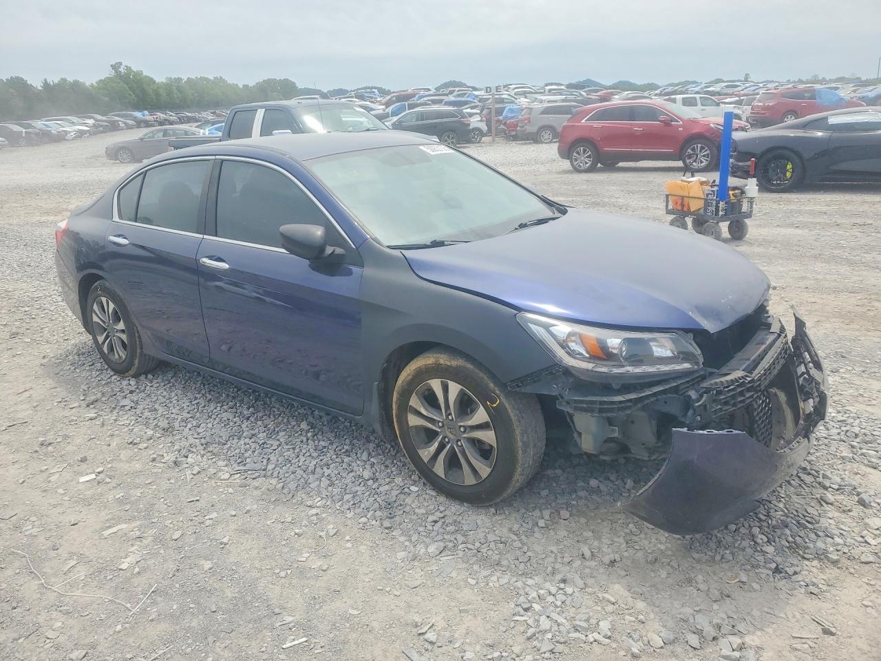 2013 Honda Accord Lx Blue vin: 1HGCR2F39DA119344