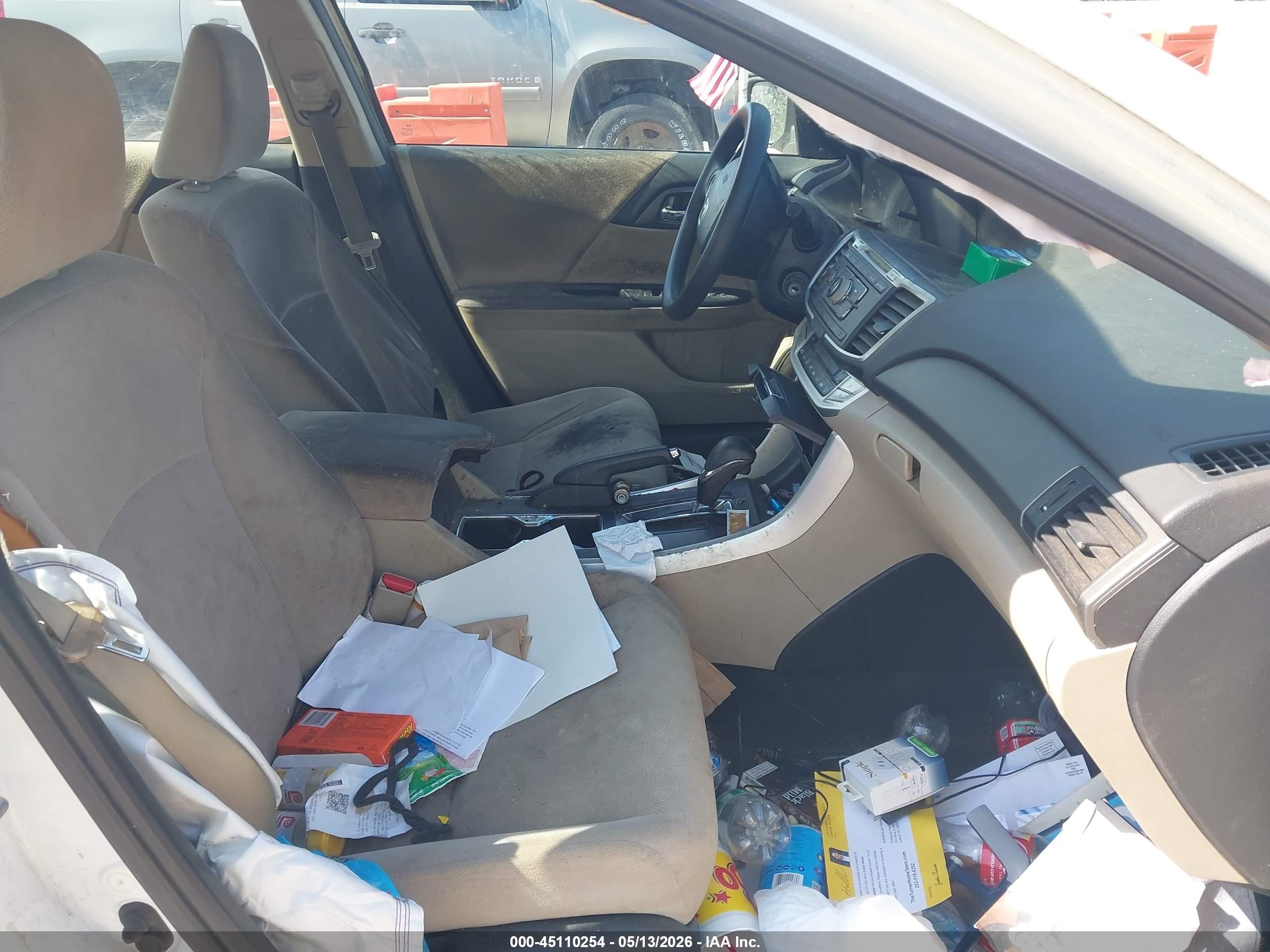 2013 Honda Accord Lx White vin: 1HGCR2F39DA126357