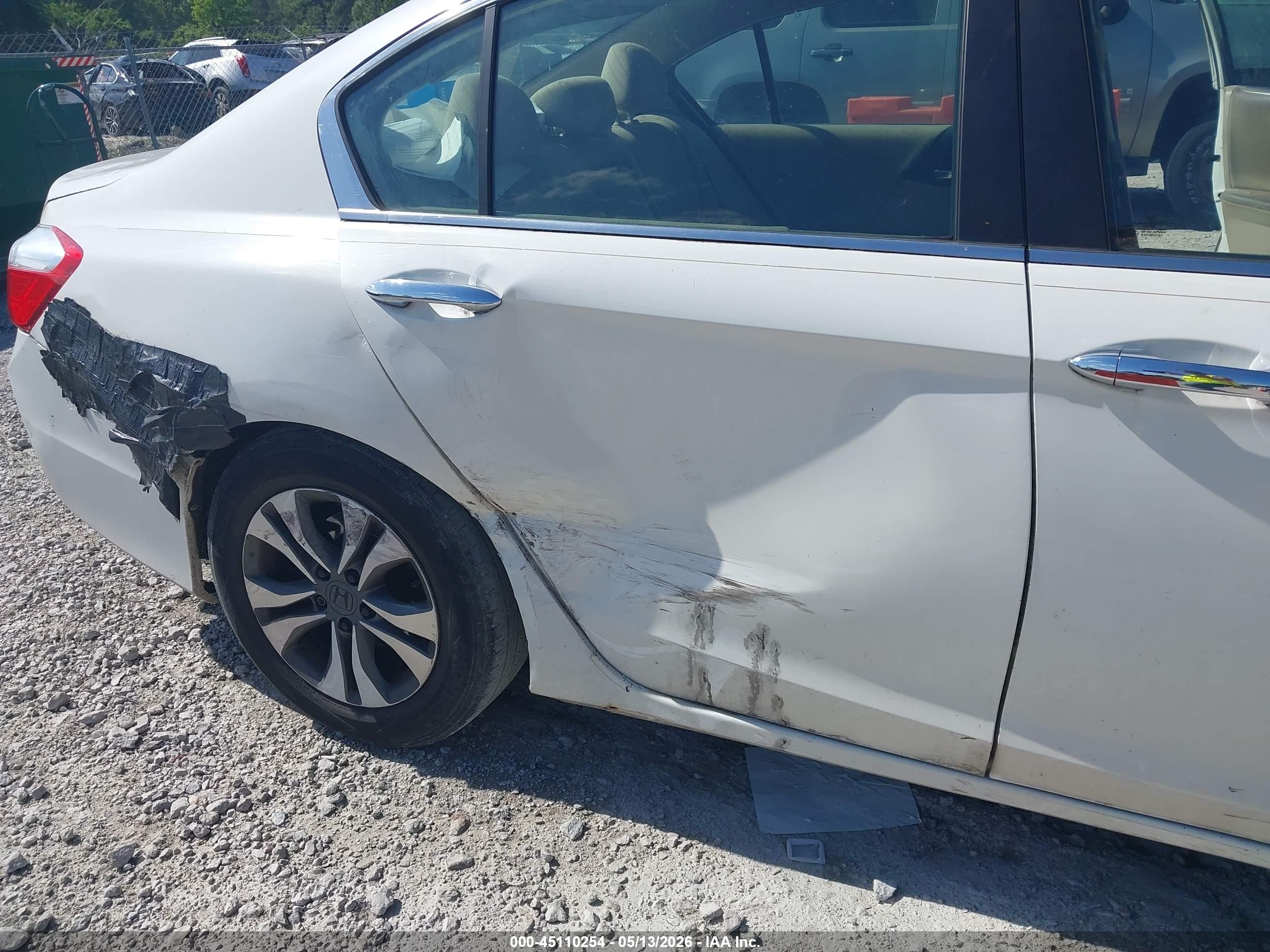 2013 Honda Accord Lx White vin: 1HGCR2F39DA126357