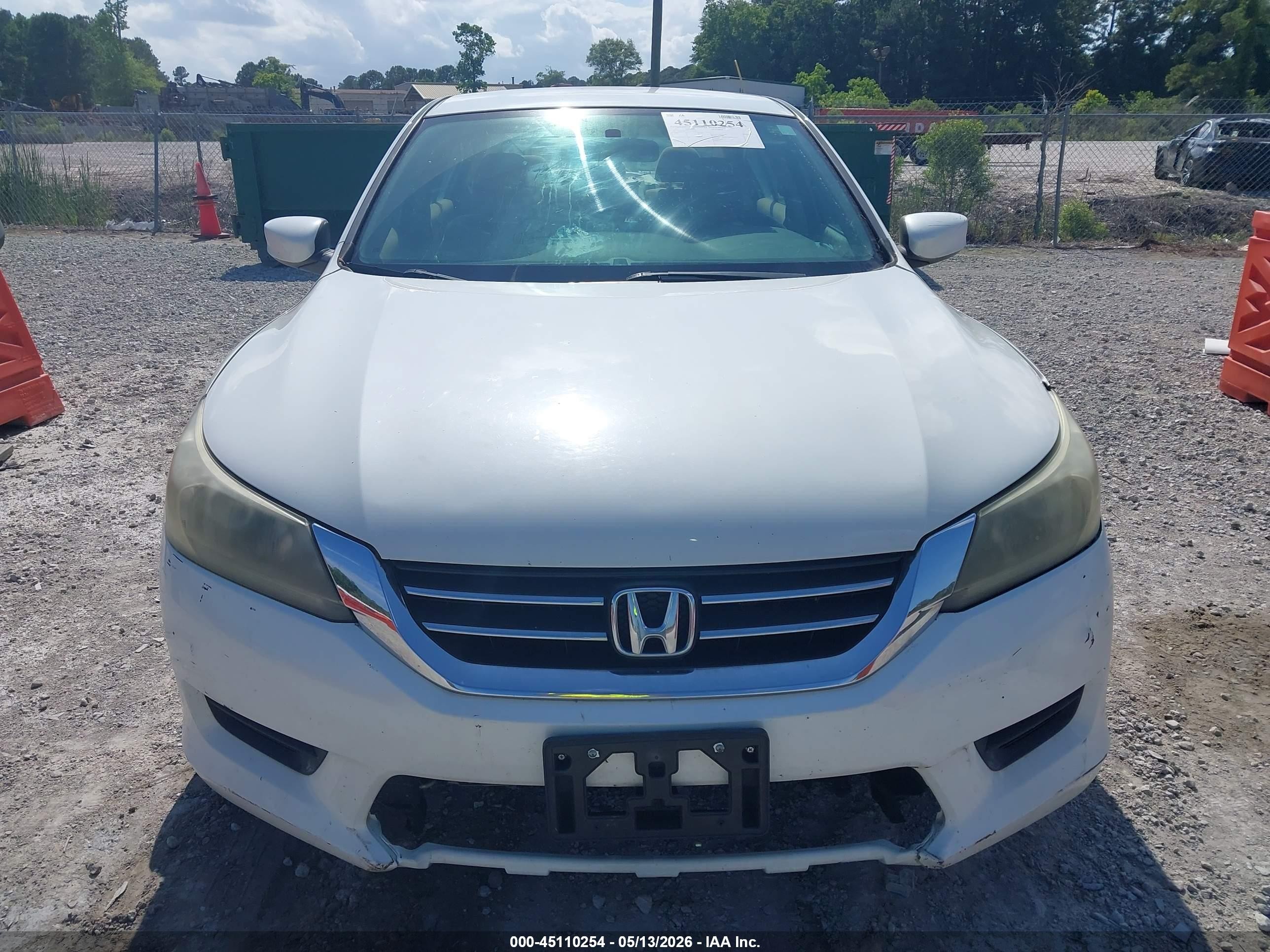 2013 Honda Accord Lx White vin: 1HGCR2F39DA126357