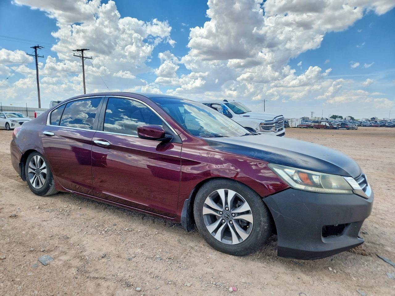 2013 Honda Accord Lx Burgundy vin: 1HGCR2F39DA139044