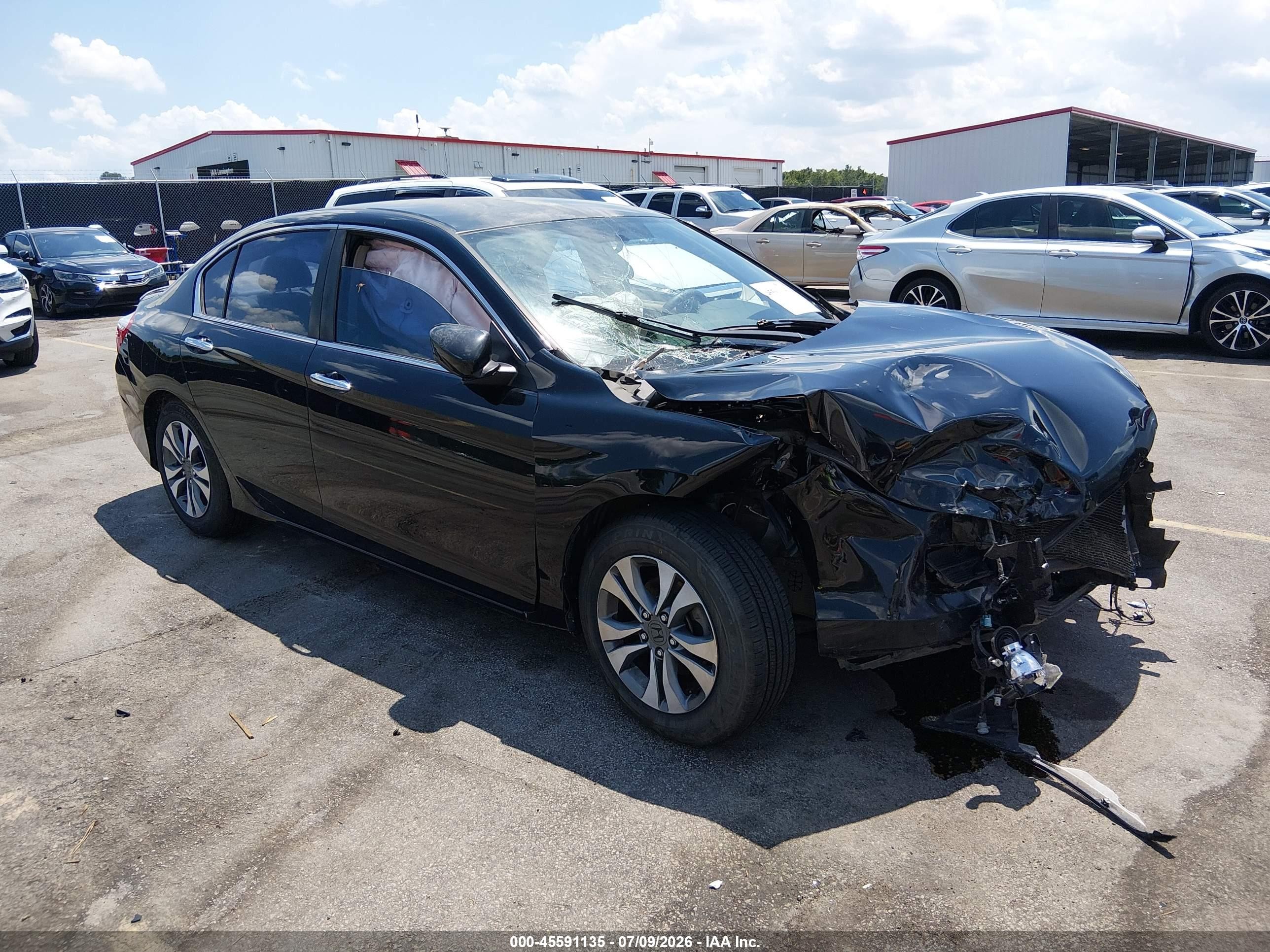 2013 Honda Accord Lx Black vin: 1HGCR2F39DA145300