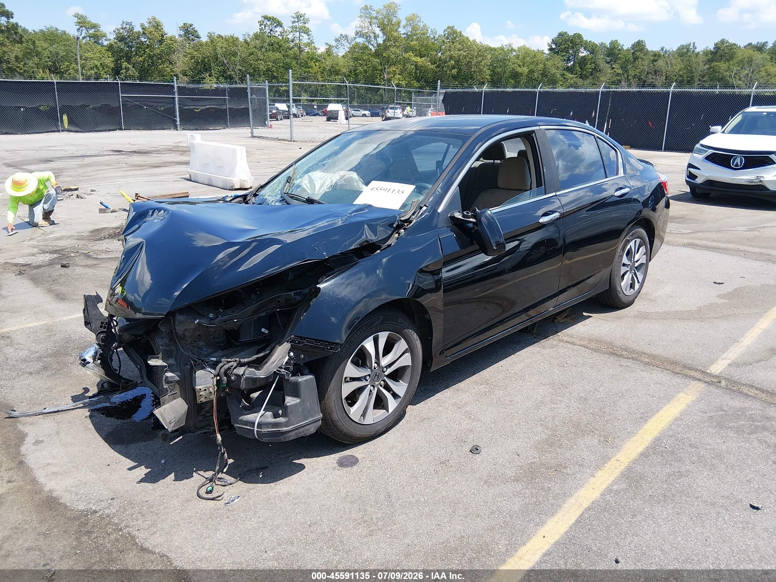 2013 Honda Accord Lx Black vin: 1HGCR2F39DA145300