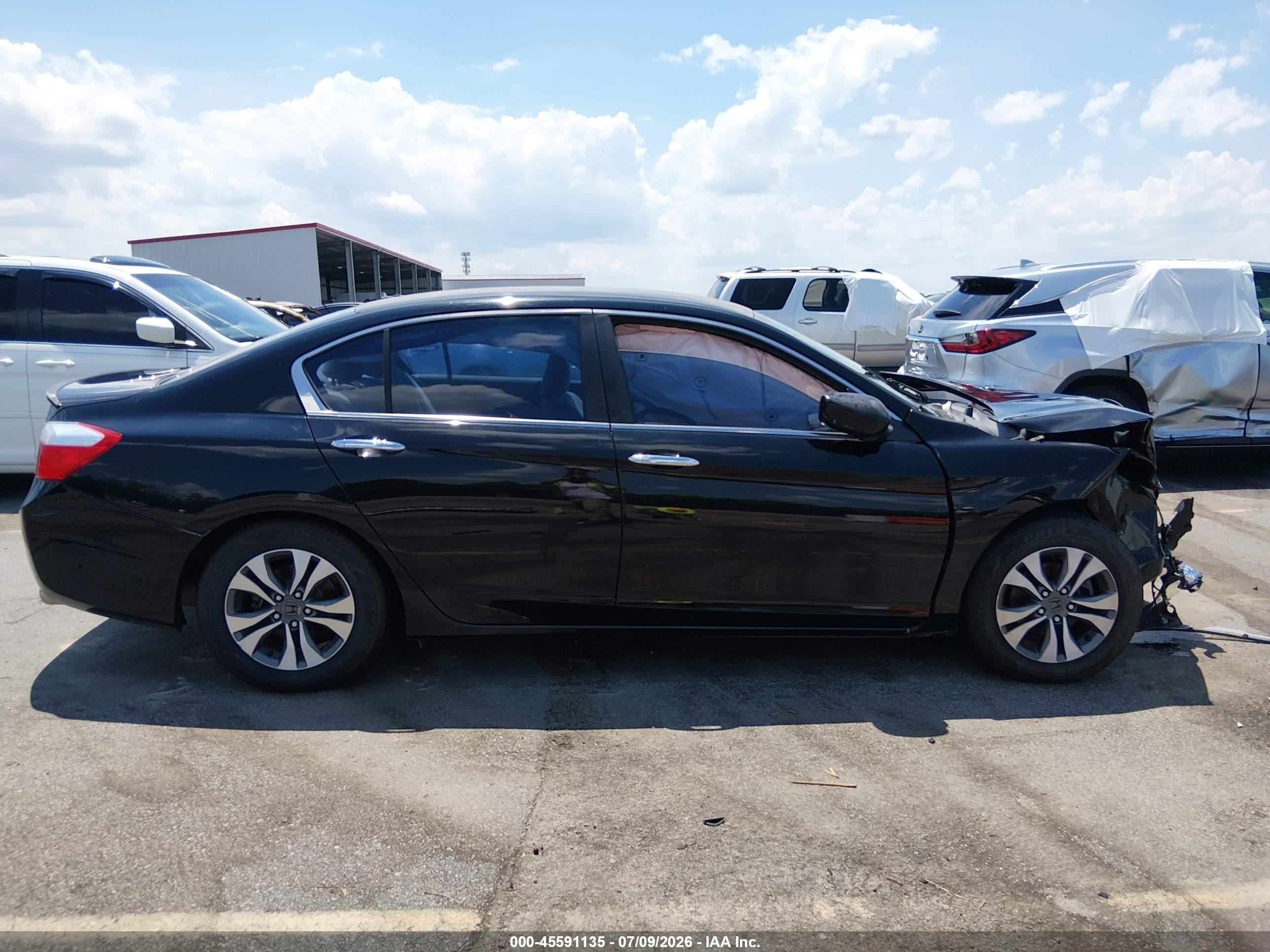 2013 Honda Accord Lx Black vin: 1HGCR2F39DA145300