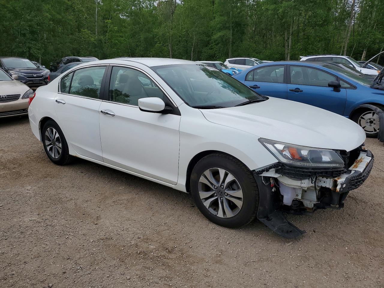 2013 Honda Accord Lx White vin: 1HGCR2F39DA153977