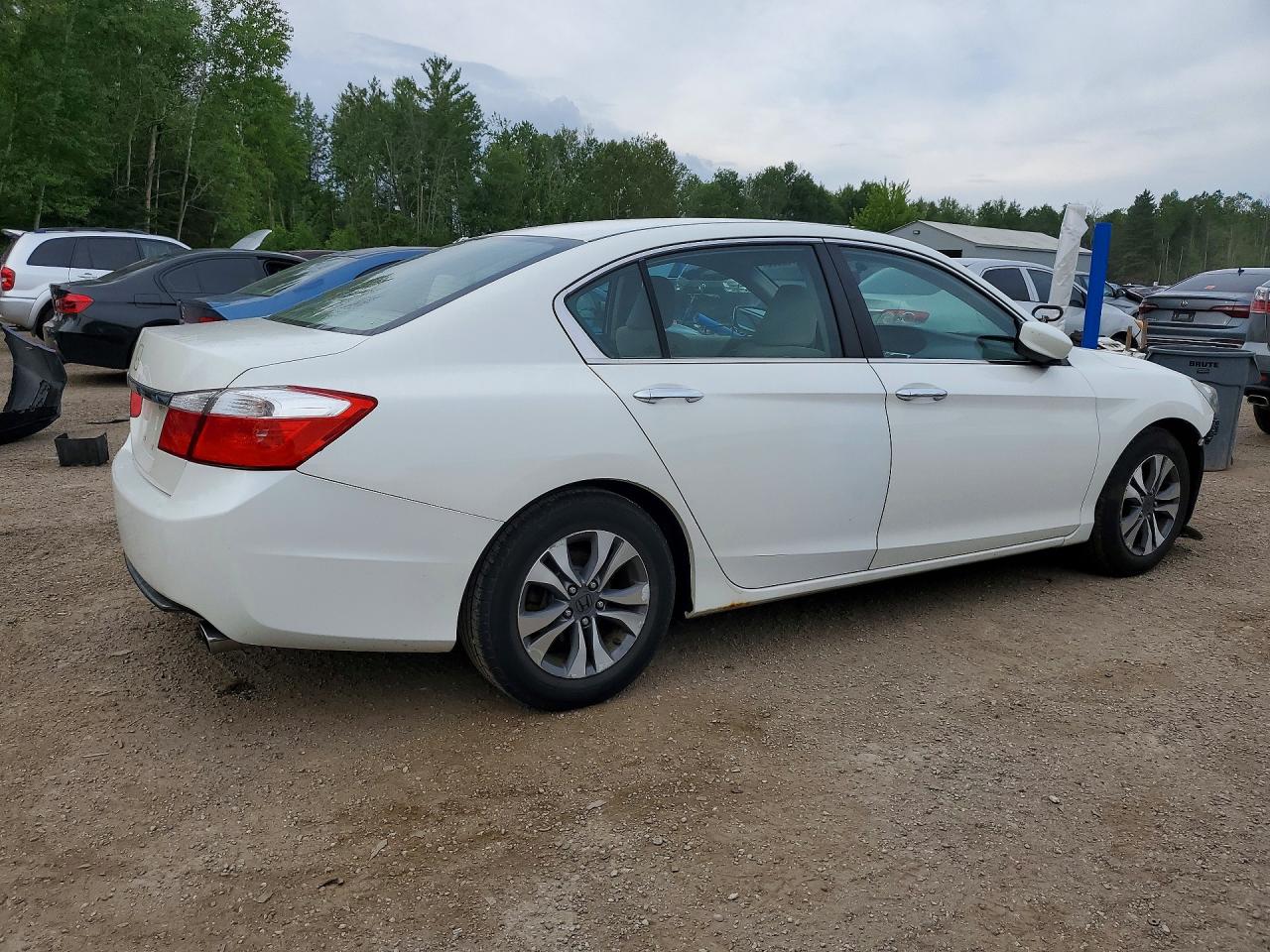 2013 Honda Accord Lx White vin: 1HGCR2F39DA153977