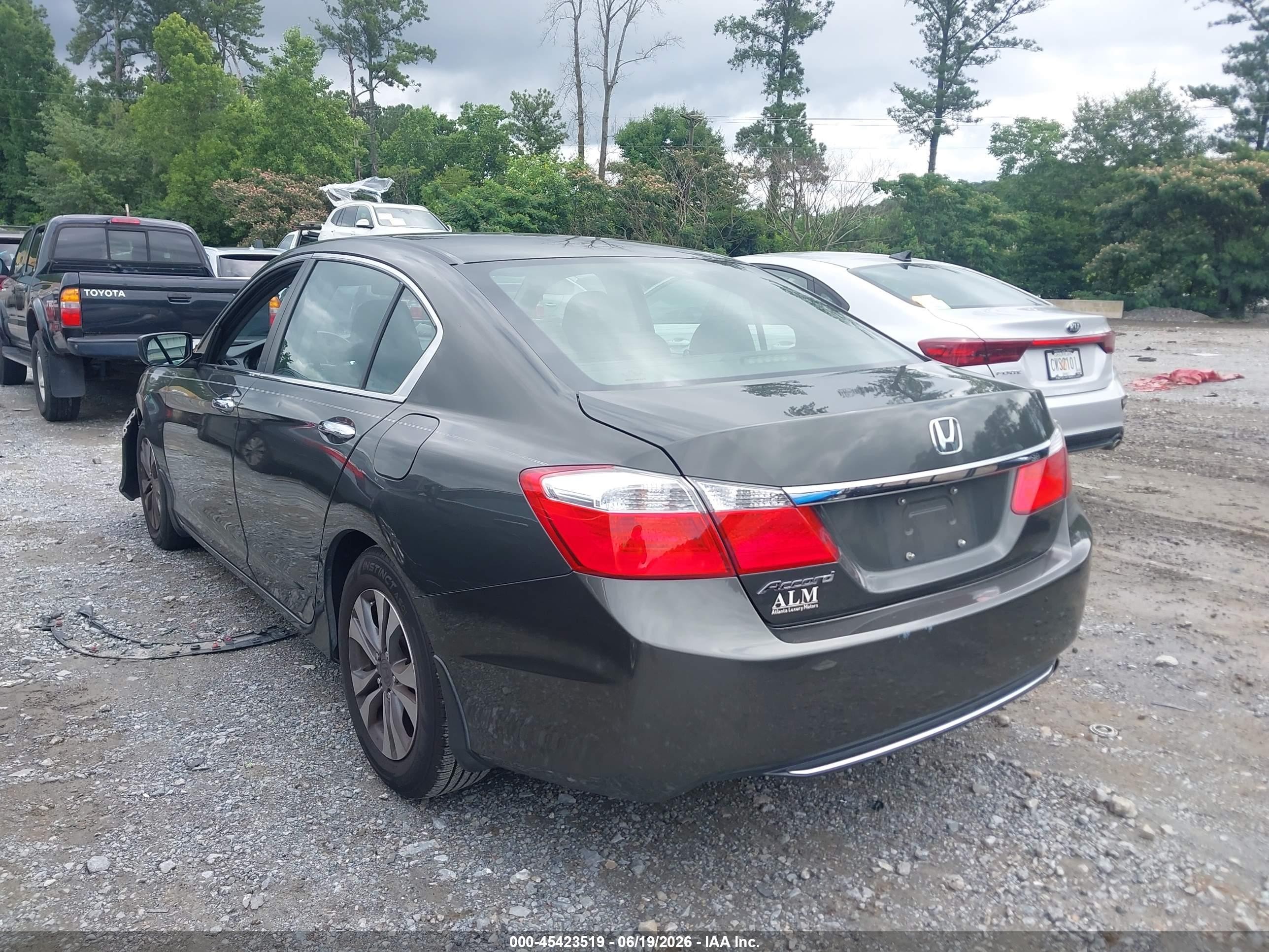 2013 Honda Accord Lx Gray vin: 1HGCR2F39DA233490