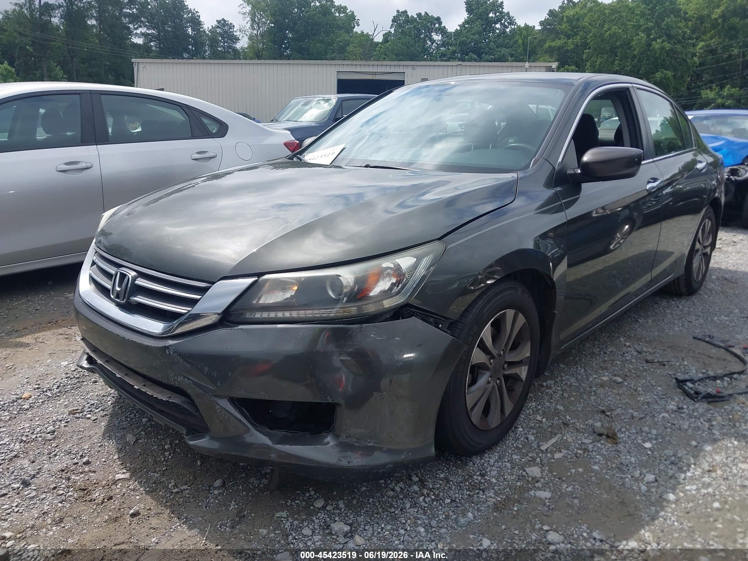 2013 Honda Accord Lx Gray vin: 1HGCR2F39DA233490