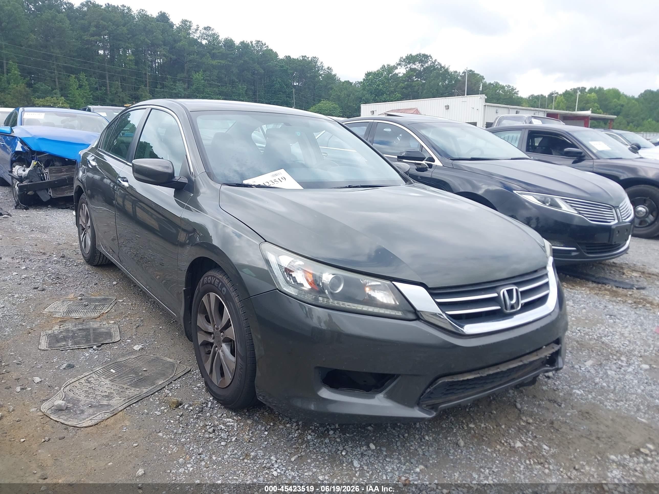2013 Honda Accord Lx Gray vin: 1HGCR2F39DA233490