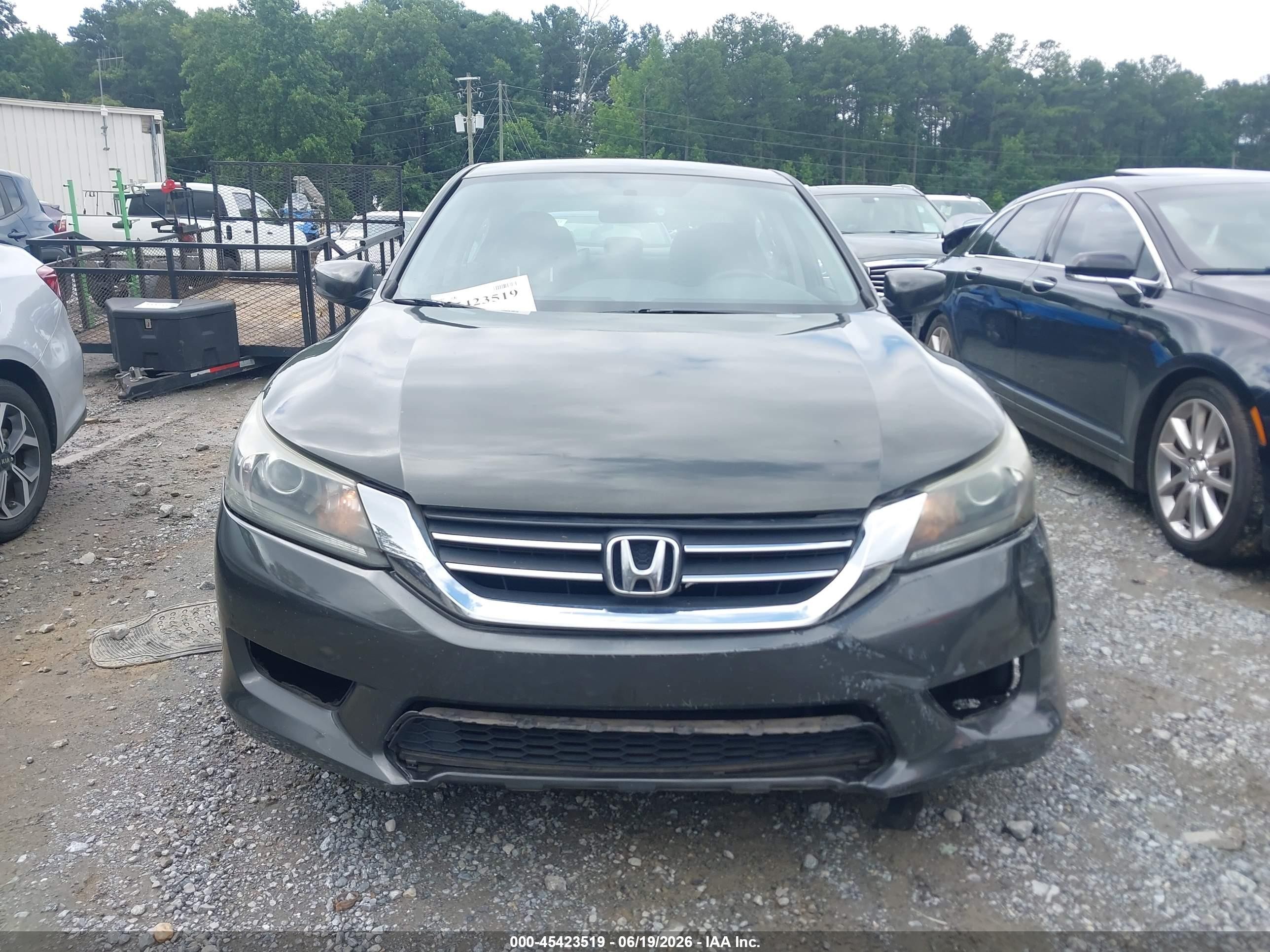 2013 Honda Accord Lx Gray vin: 1HGCR2F39DA233490