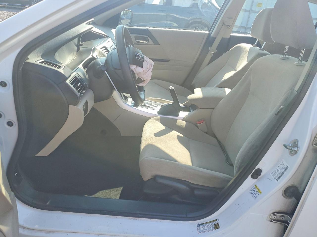 2013 Honda Accord Lx White vin: 1HGCR2F39DA240438