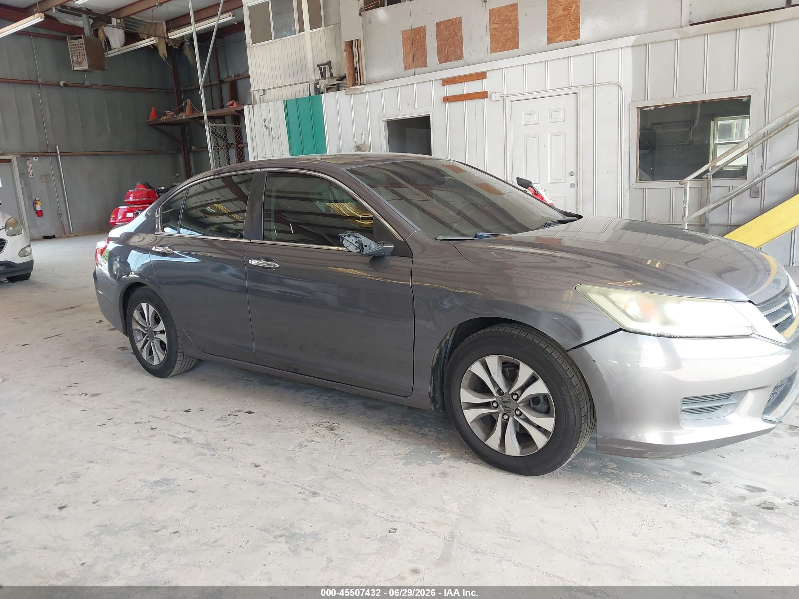 2013 Honda Accord Lx Gray vin: 1HGCR2F39DA252525