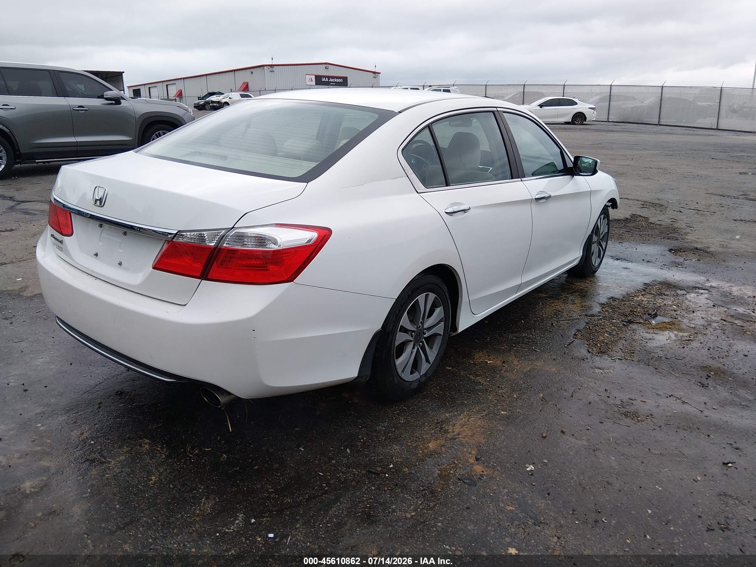 2013 Honda Accord Lx White vin: 1HGCR2F39DA264089